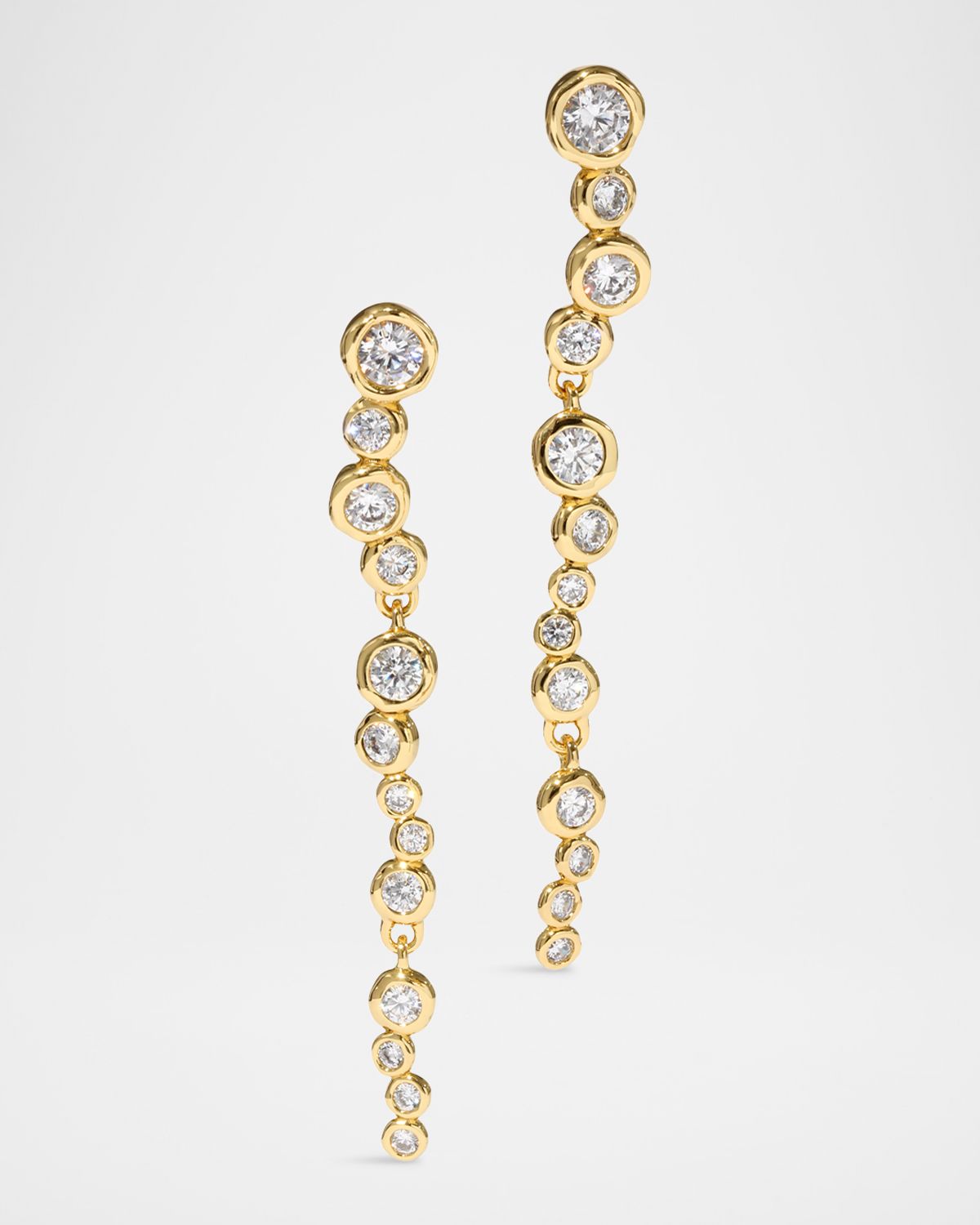 Alexis Bittar Asterales Gold CZ Cascading Earrings