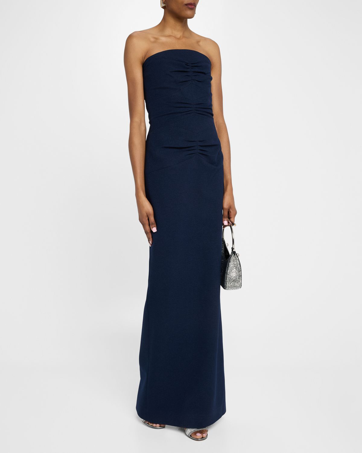 E.Stott Wallis Strapless Cady Column Gown