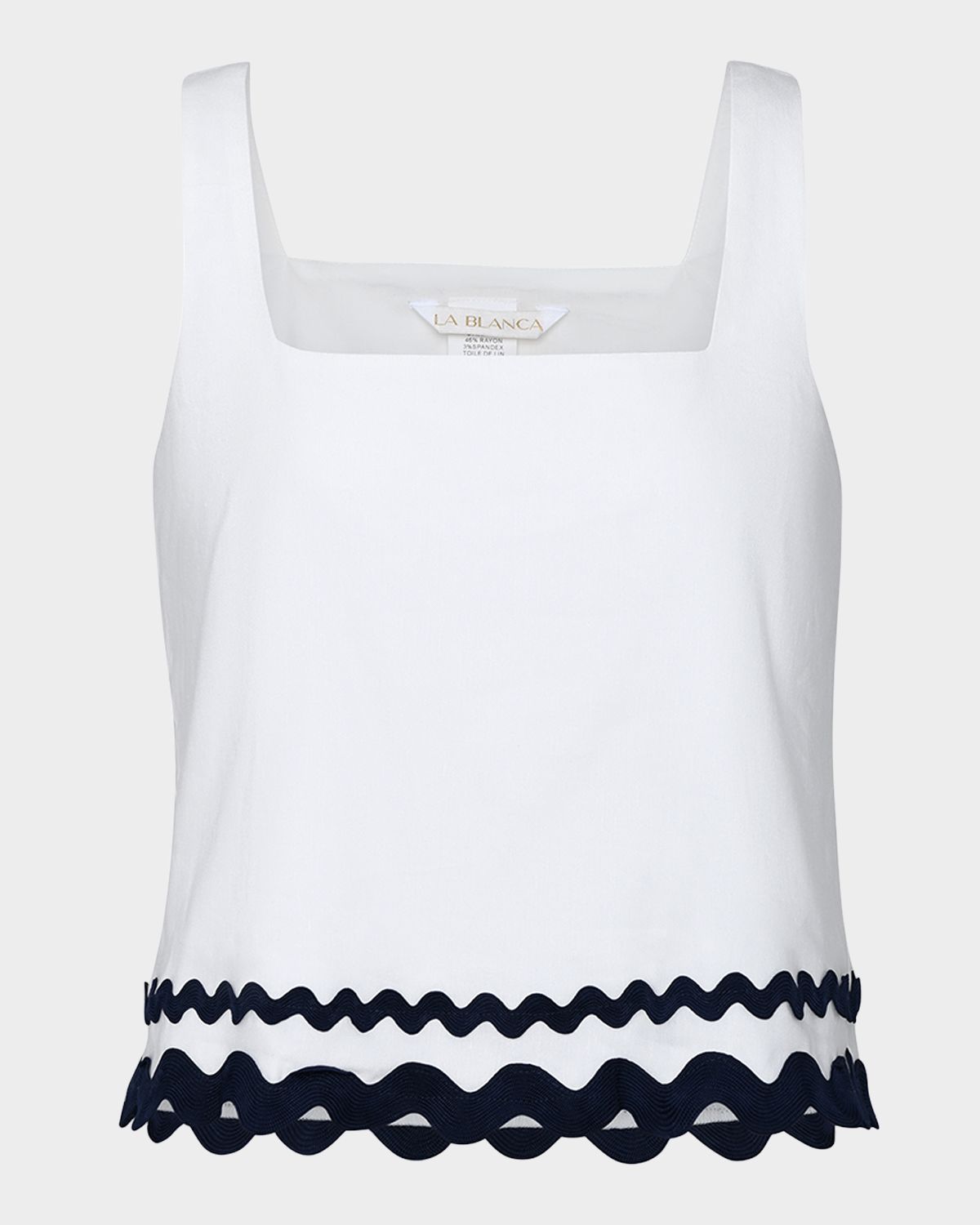 La Blanca Poolside Square-Neck Tank Top
