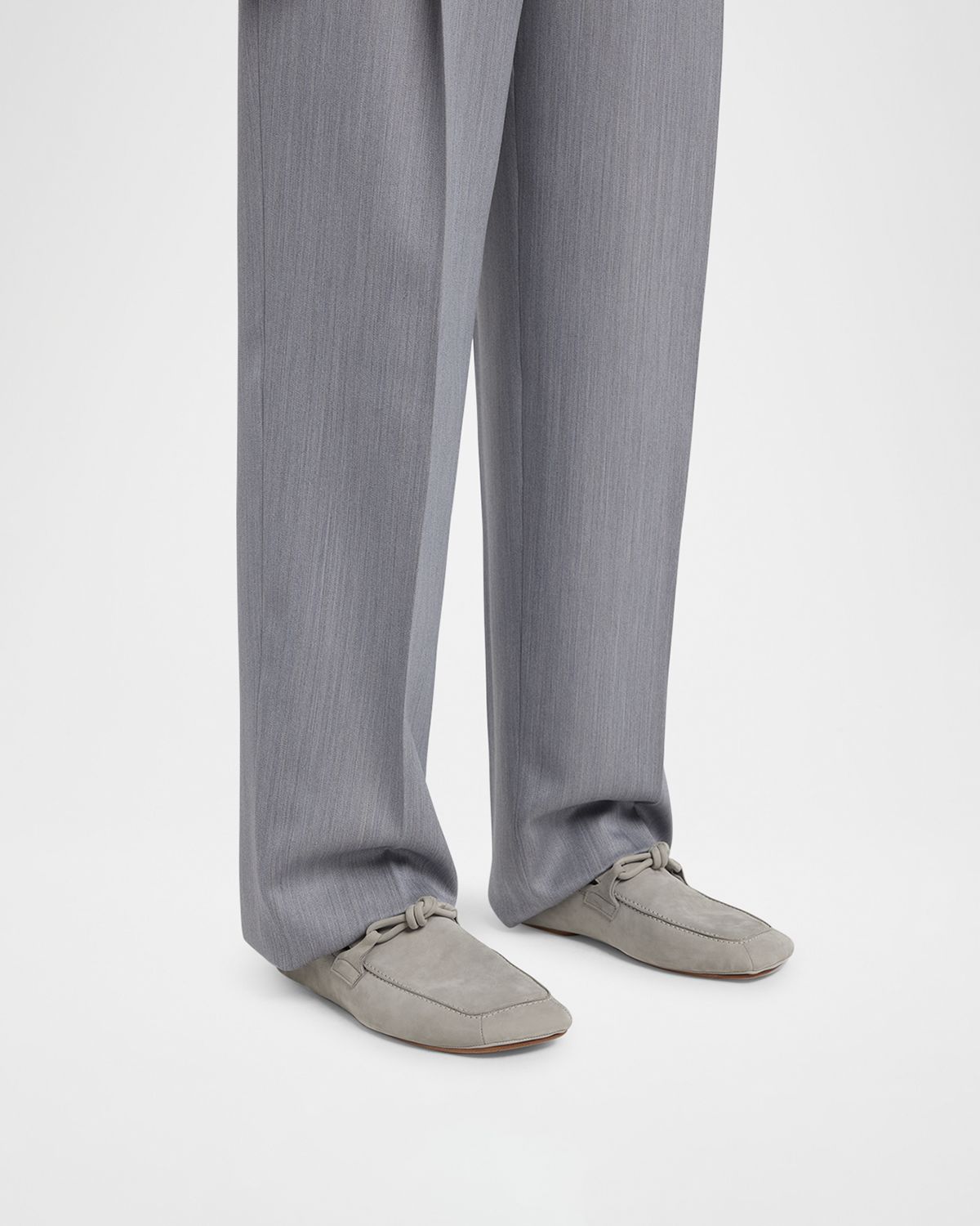 Bottega Veneta Men 's Daddy Nubuck Collapsible-Heel Loafers