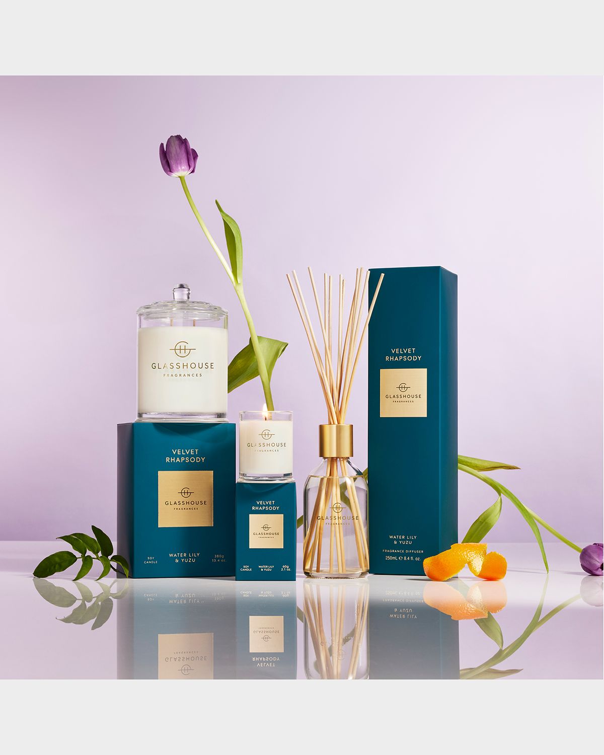 GLASSHOUSE FRAGRANCES Velvet Rhapsody Candle, 13.4 oz.