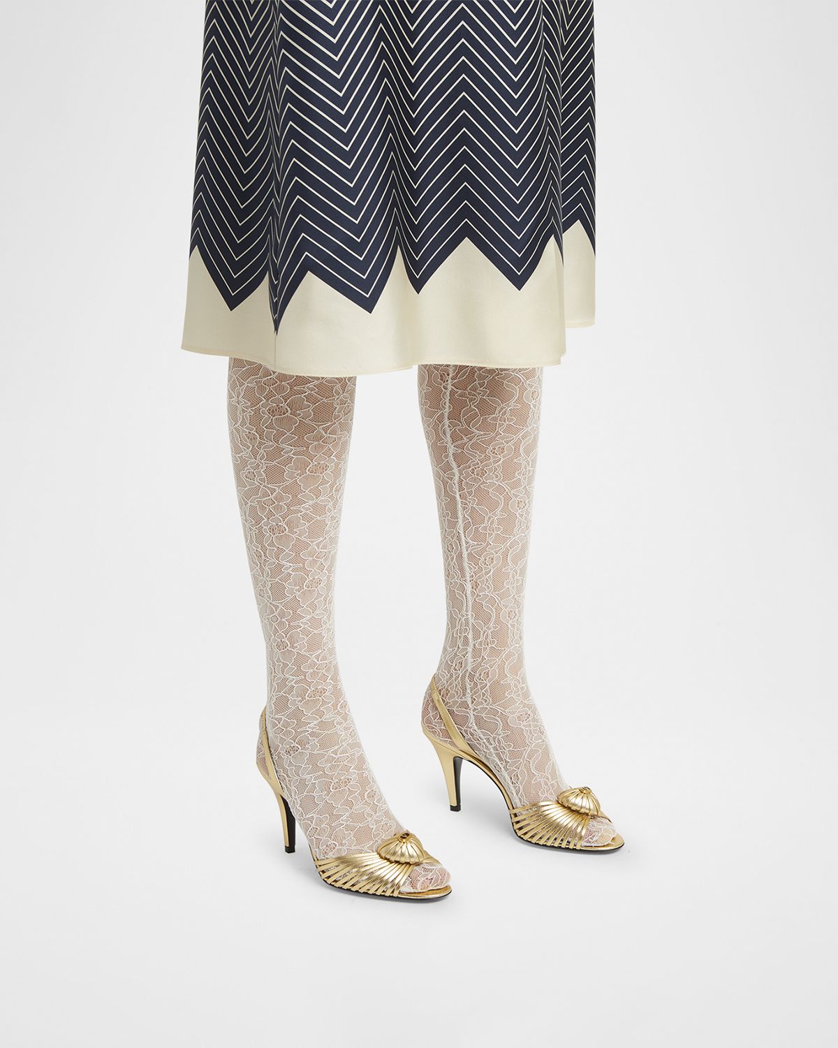 Valentino Garavani Royal Heart Logo Slingback Leather Sandals