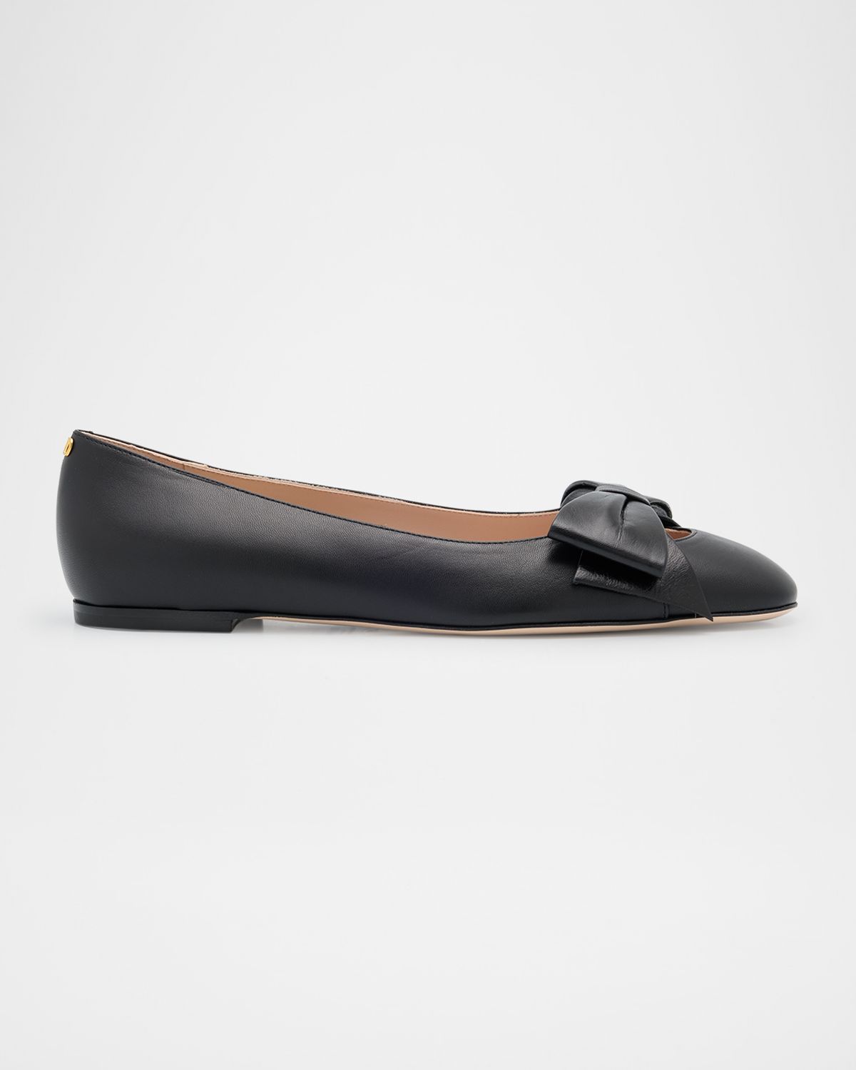 Valentino Garavani Bowow Leather Ballerina Flats