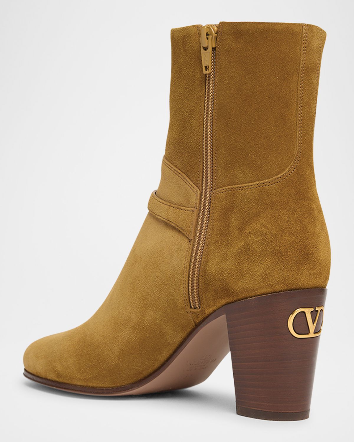 Valentino Garavani Pattie Suede Buckle Ankle Boots