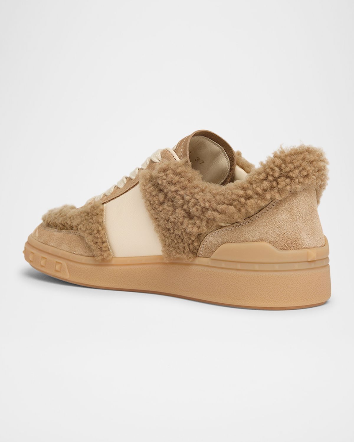 Valentino Garavani Upvillage Suede & Wool Low-Top Sneakers