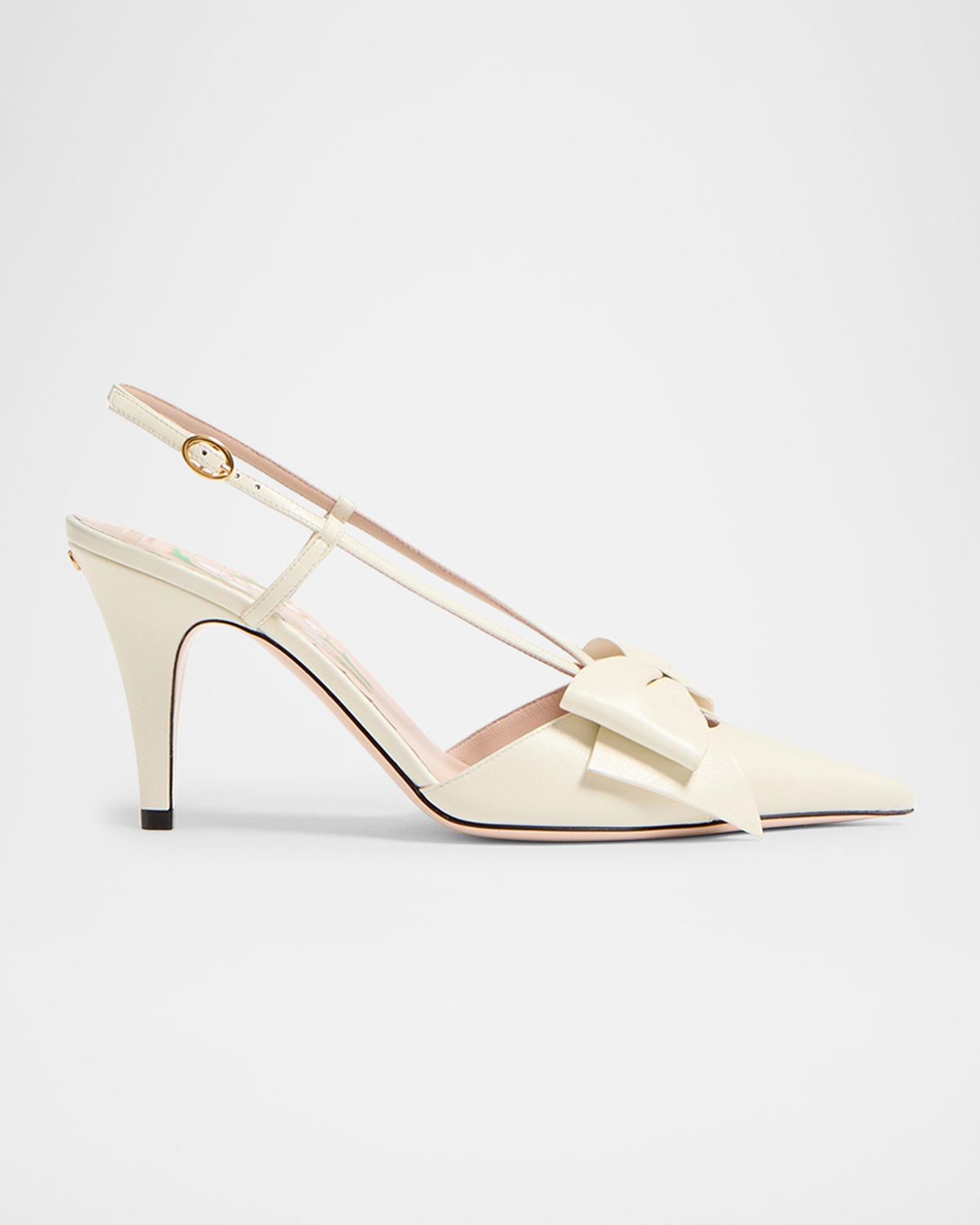 Valentino Garavani Bowow Leather Slingback Pumps