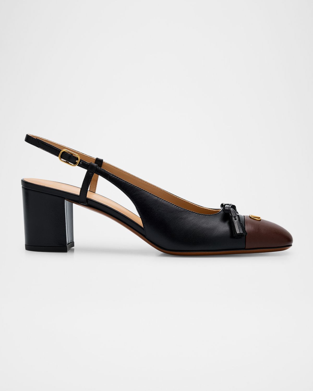 Valentino Garavani Valet Du Roi VLogo Leather Slingback Pumps | Thumbnail 7 Valentino Garavani Valet Du Roi VLogo Leather Slingback Pumps | Thumbnail 7