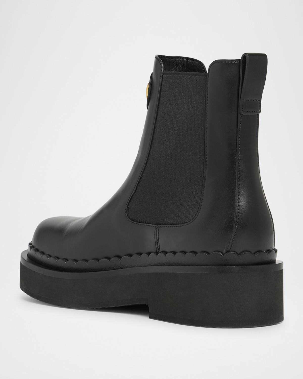 Valentino Garavani VLogo Signature Leather Beatle Chelsea Boots