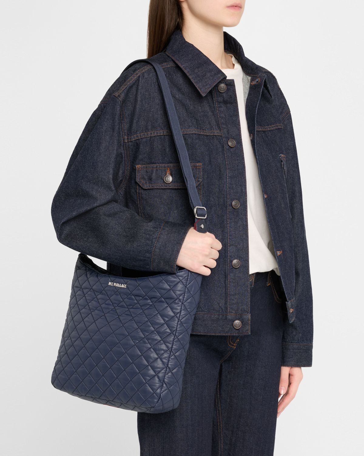 MZ WALLACE Crosby Quilted Hobo Crossbody Bag