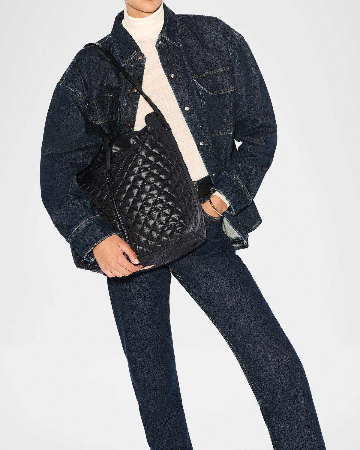 MZ WALLACE Astor Quilted Hobo Shoulder Bag