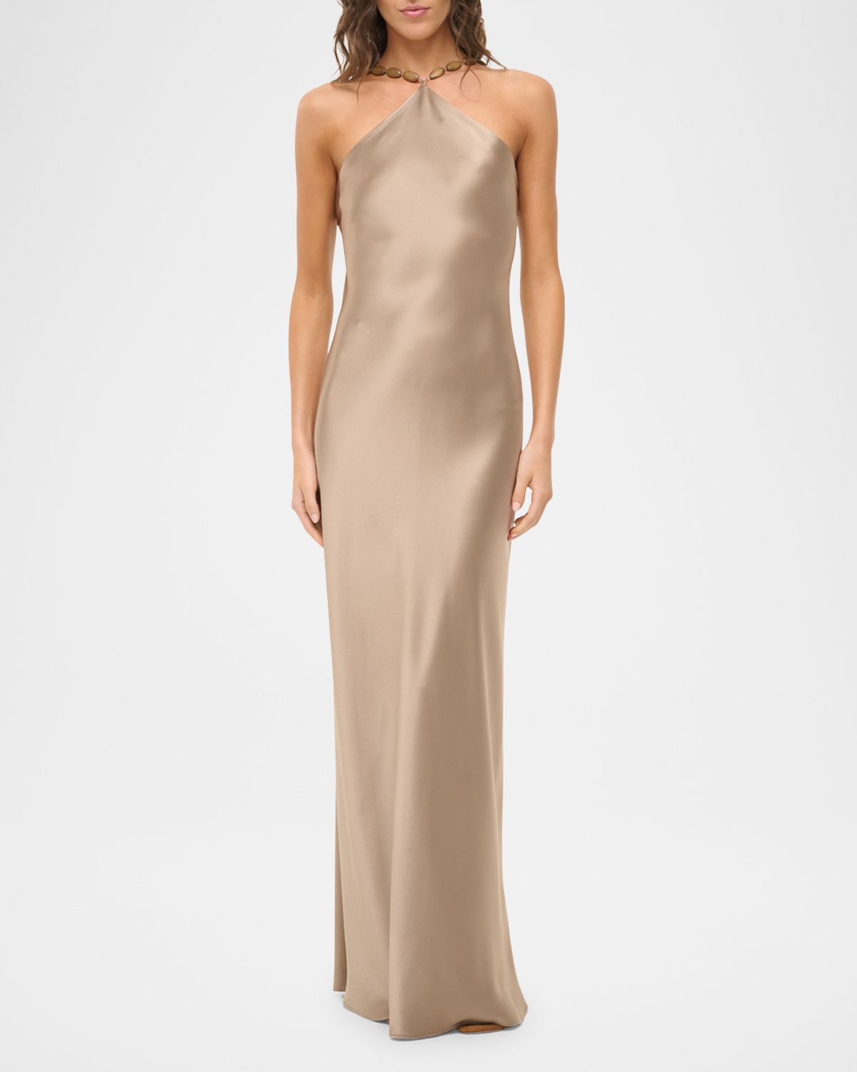 STAUD Cadence Satin Maxi Dress