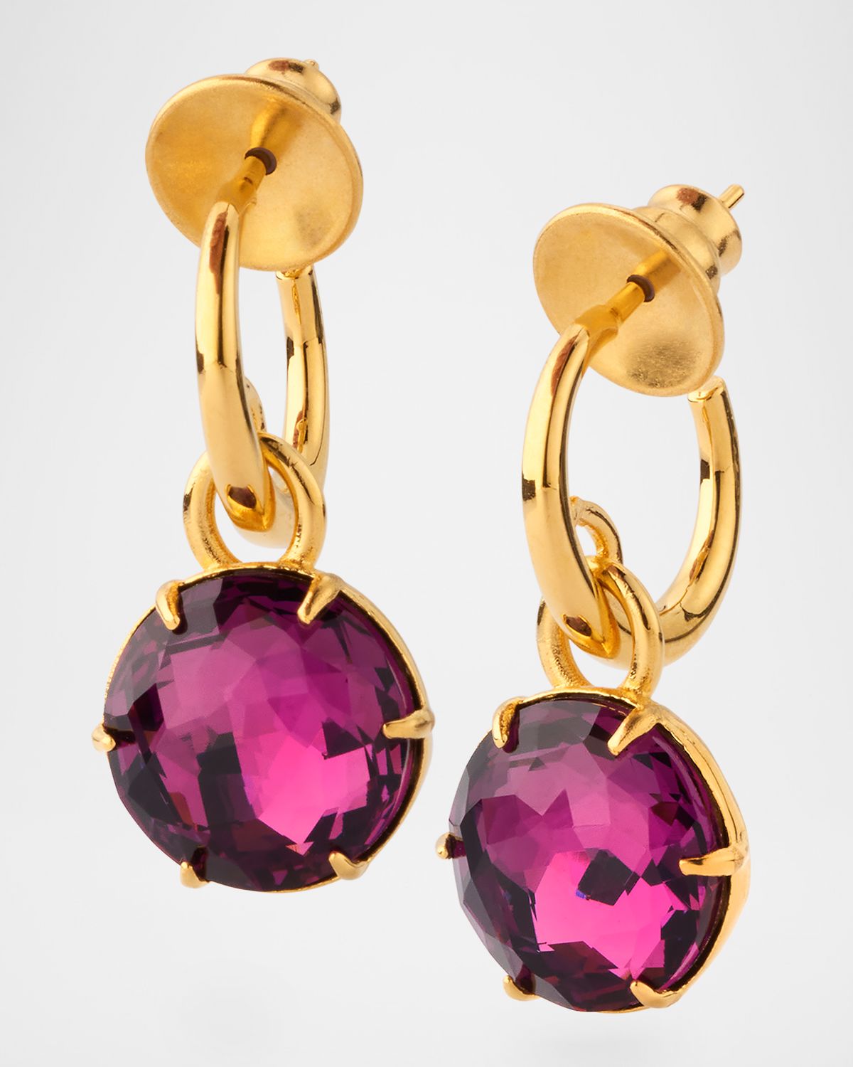 Oscar de la Renta Crystal Mini Hoop Earrings