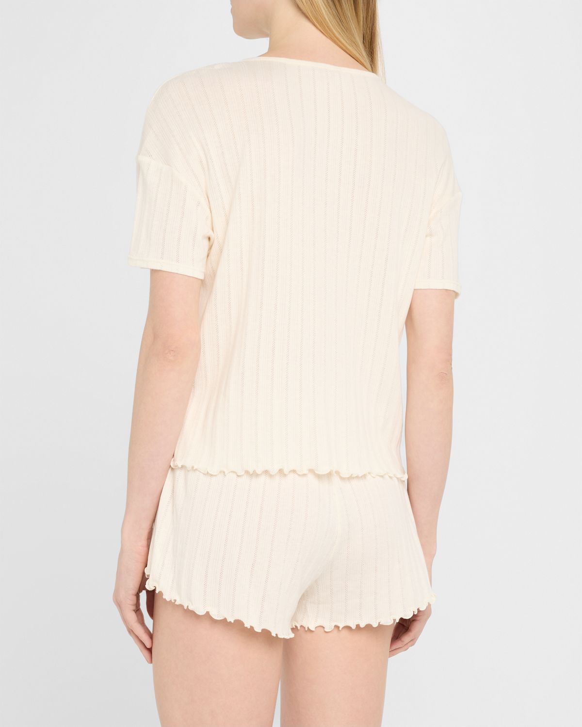 Eberjey Pointelle Short-Sleeve Tee | Thumbnail 4