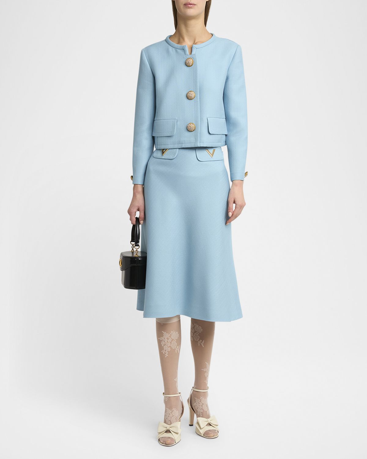 Valentino Garavani Viscose Jewel Button Jacket