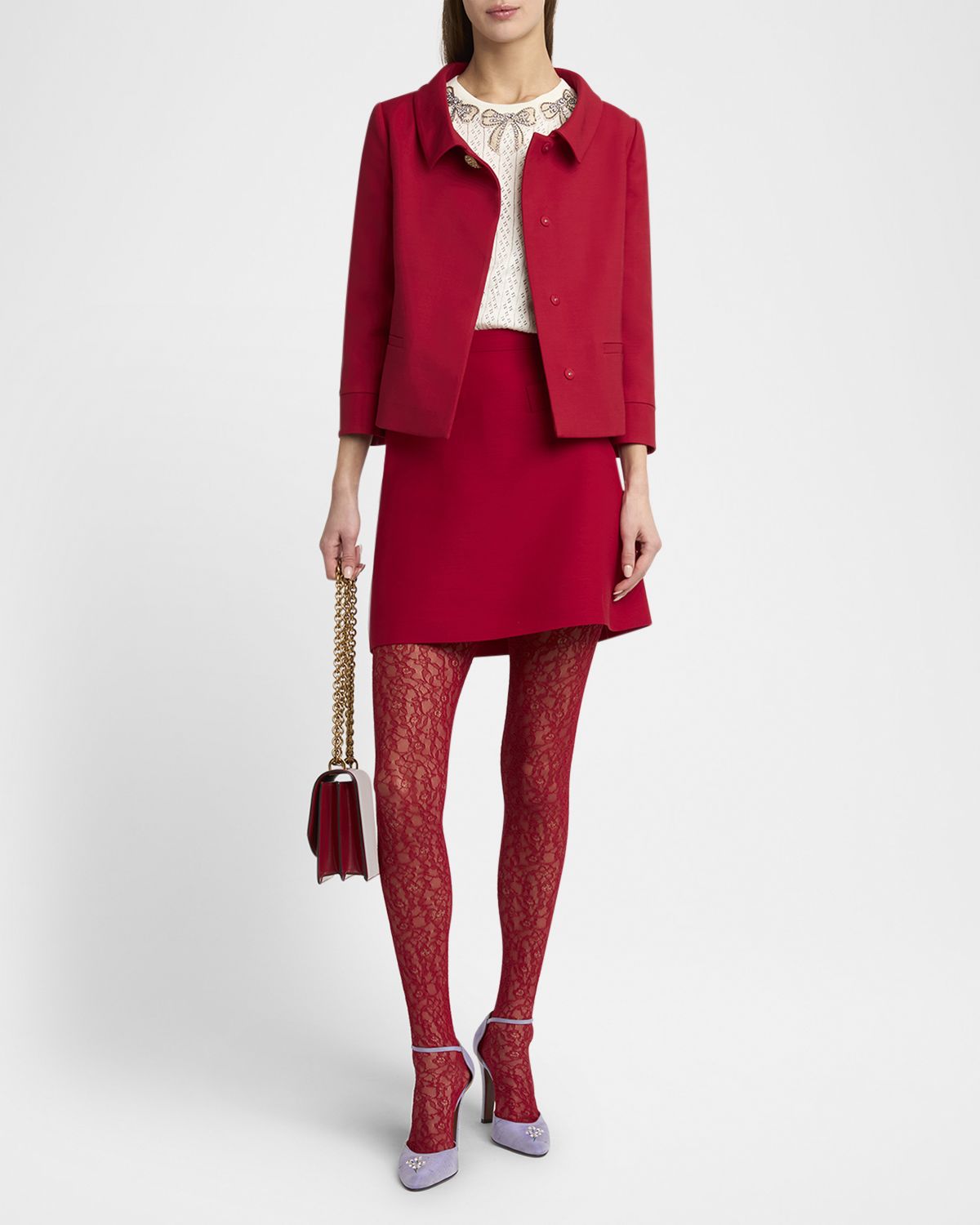 Valentino Garavani Crepe Couture Heart Button Jacket