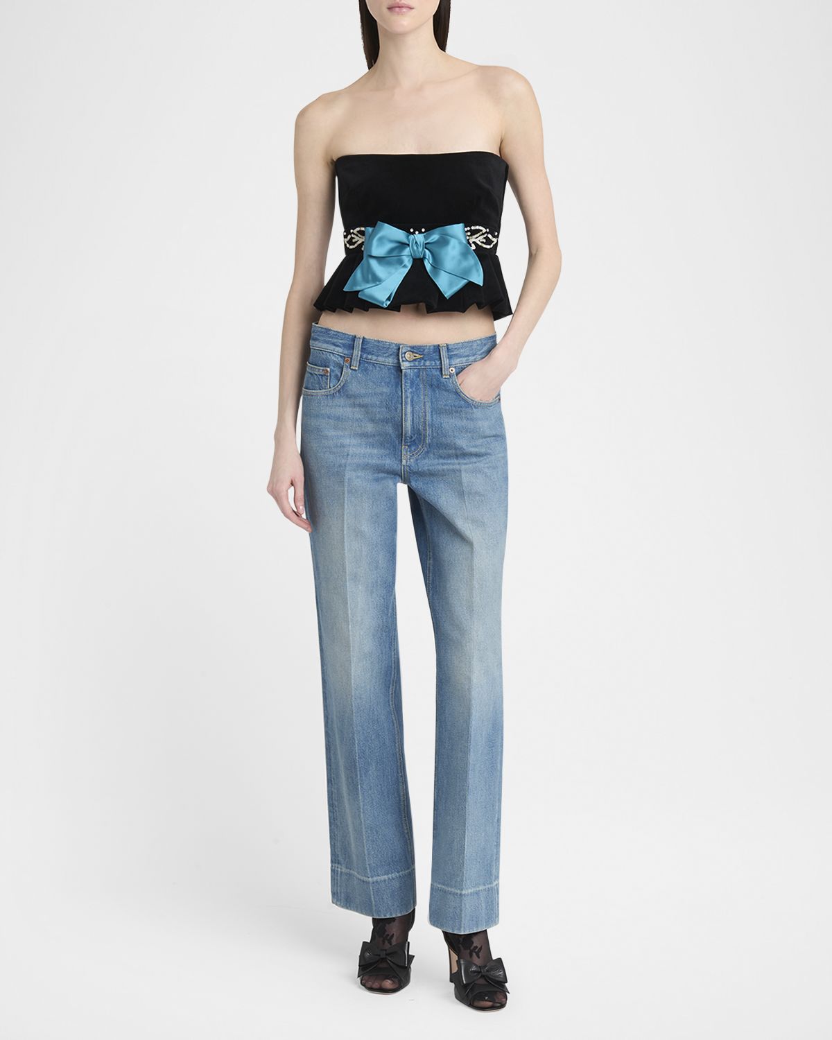Valentino Garavani Straight Leg Denim Pants