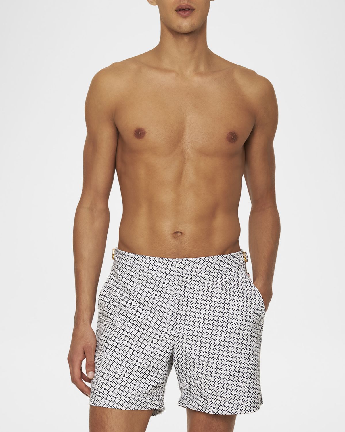 Orlebar Brown Men 's Bulldog Jacquard Swim Shorts