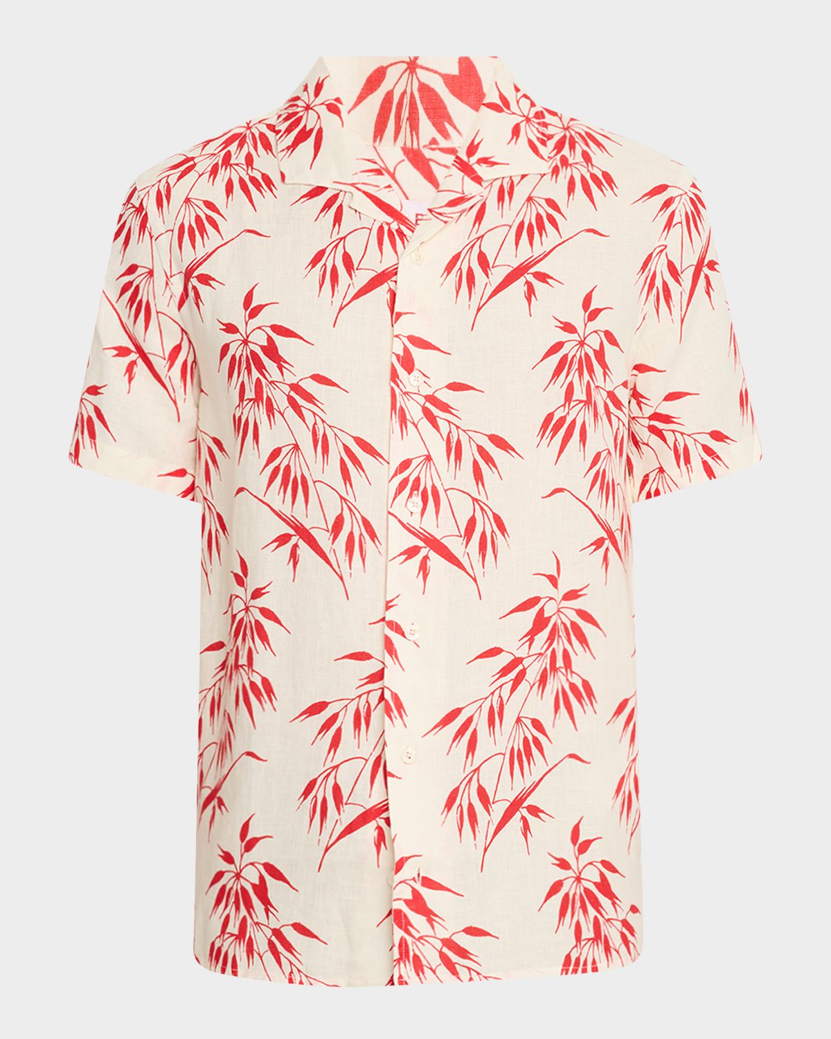 Orlebar Brown Men 's Hibbert Bamboo Print Short-Sleeve Sport Shirt