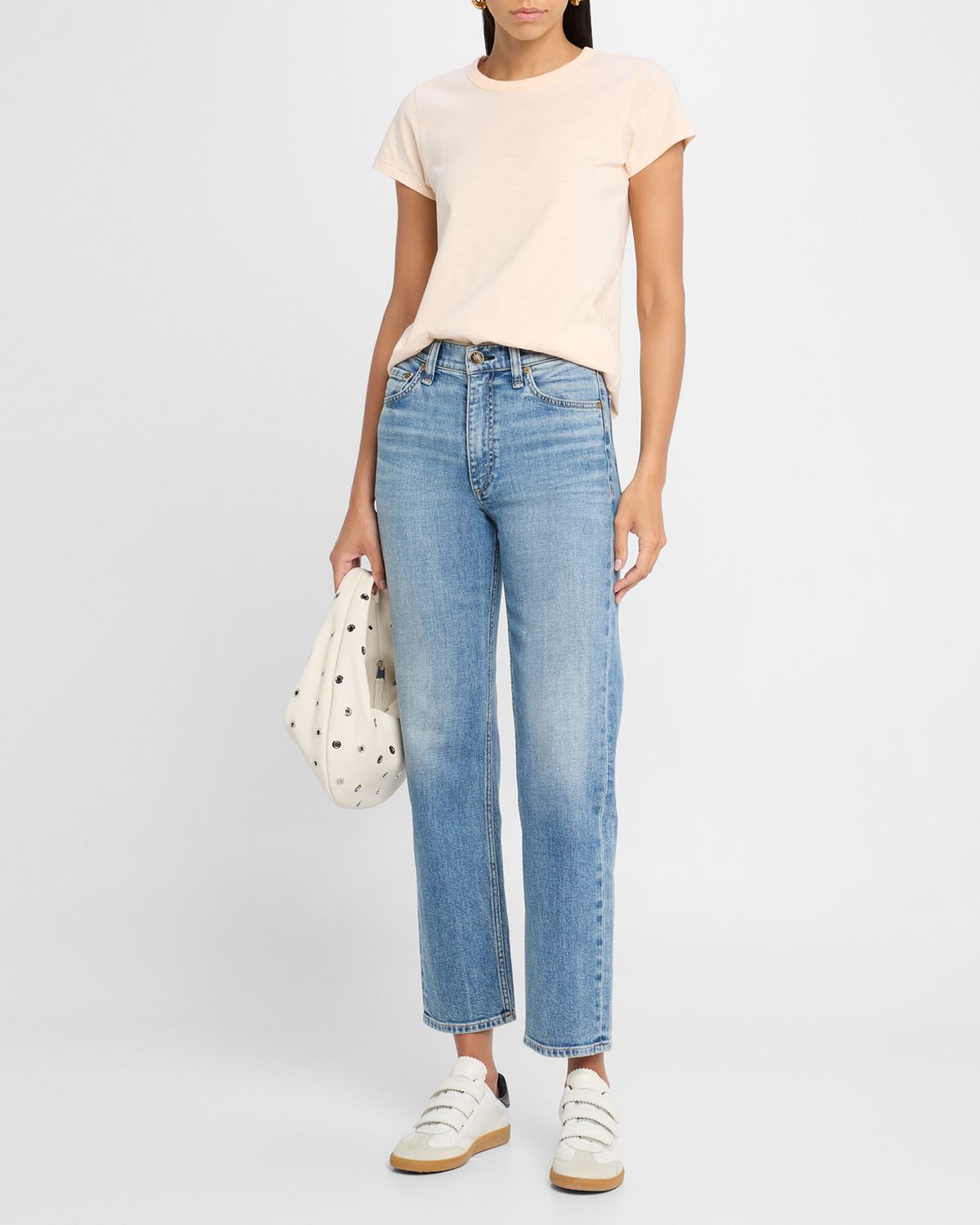 Rag & Bone Harlow Mid-Rise Ankle Straight Jeans