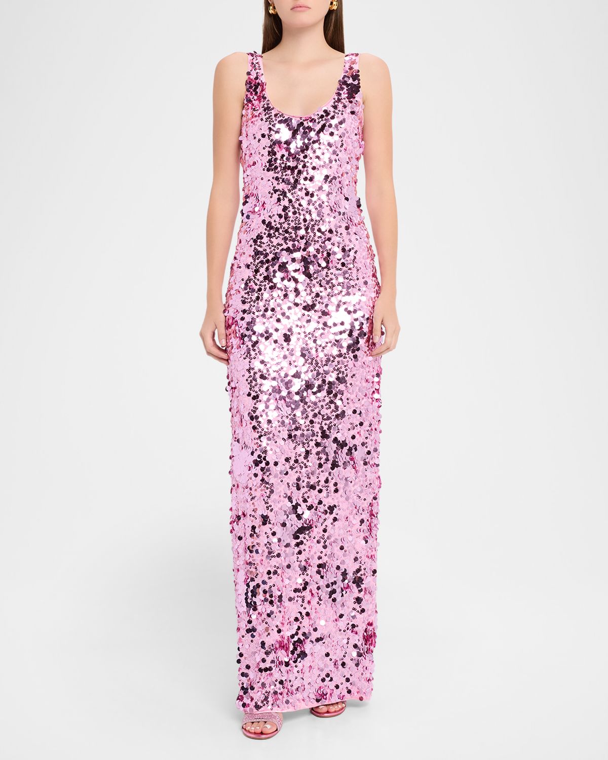 SIMKHAI Bex Sequined Maxi Tank Dress