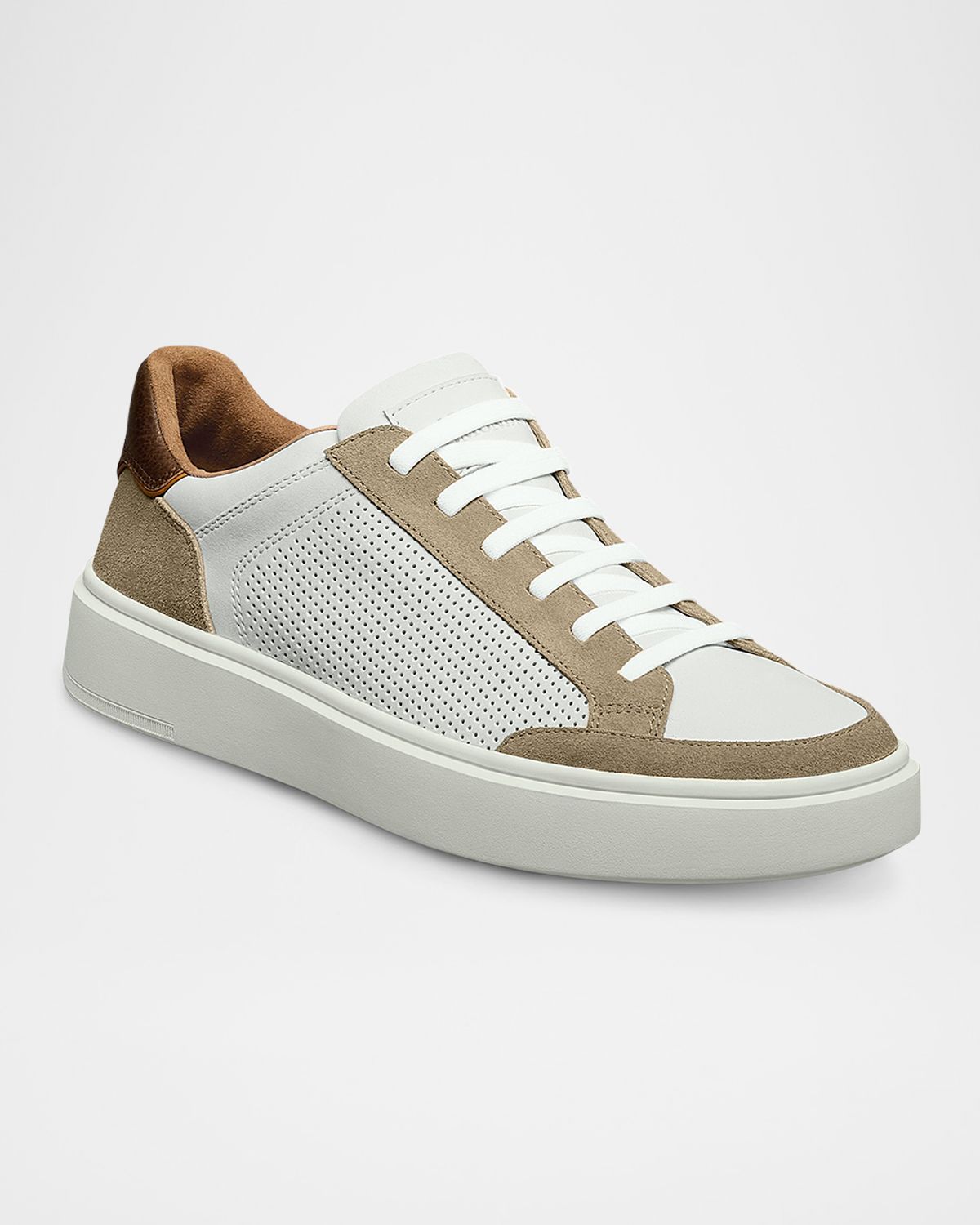 Allen Edmonds Men 's Oliver Perforated Leather Slip-On Sneakers