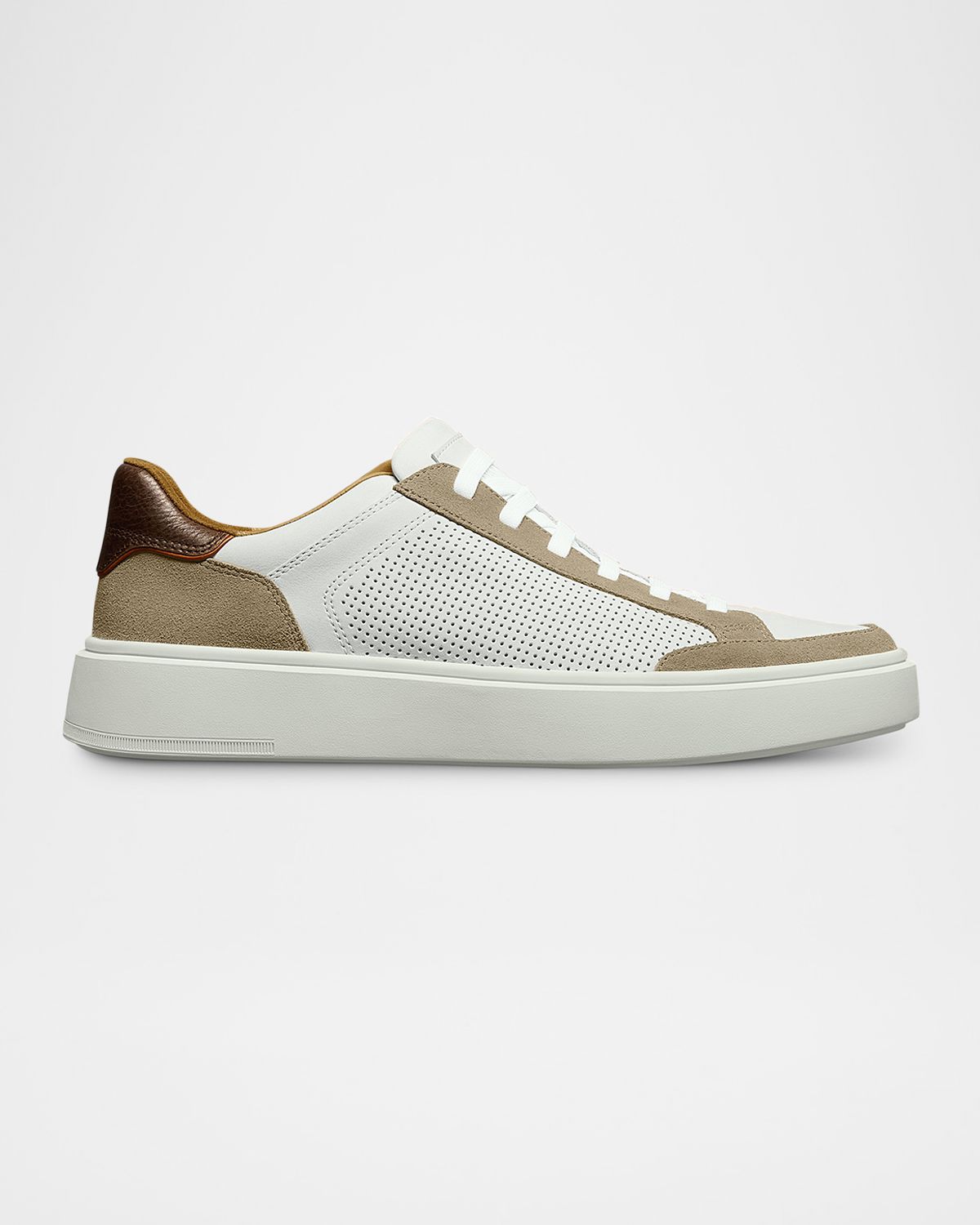 Allen Edmonds Men 's Oliver Perforated Leather Slip-On Sneakers