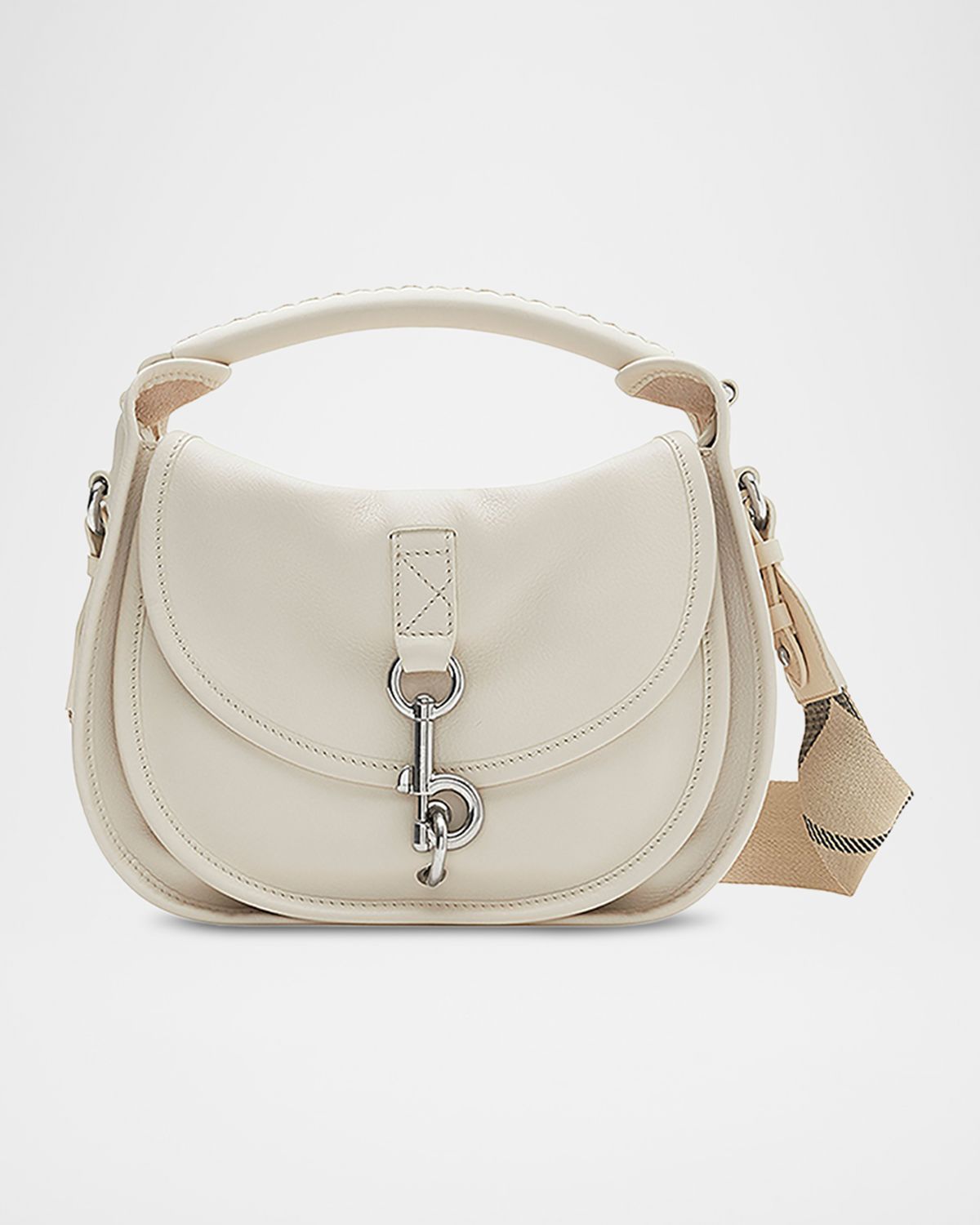 Burberry Clip Small Leather Messenger Bag