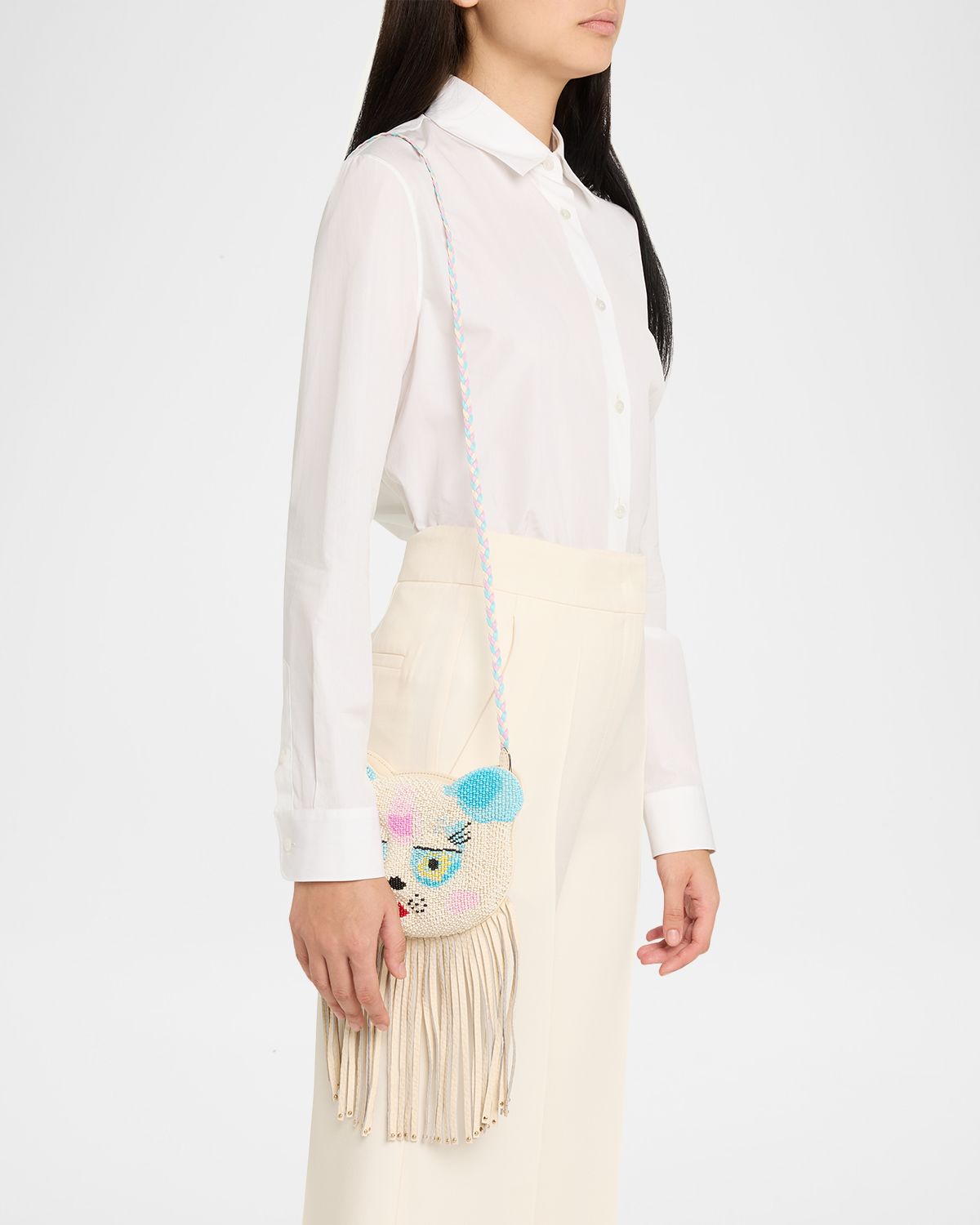 Valentino Garavani Vain Small Flap Leather Clutch Bag