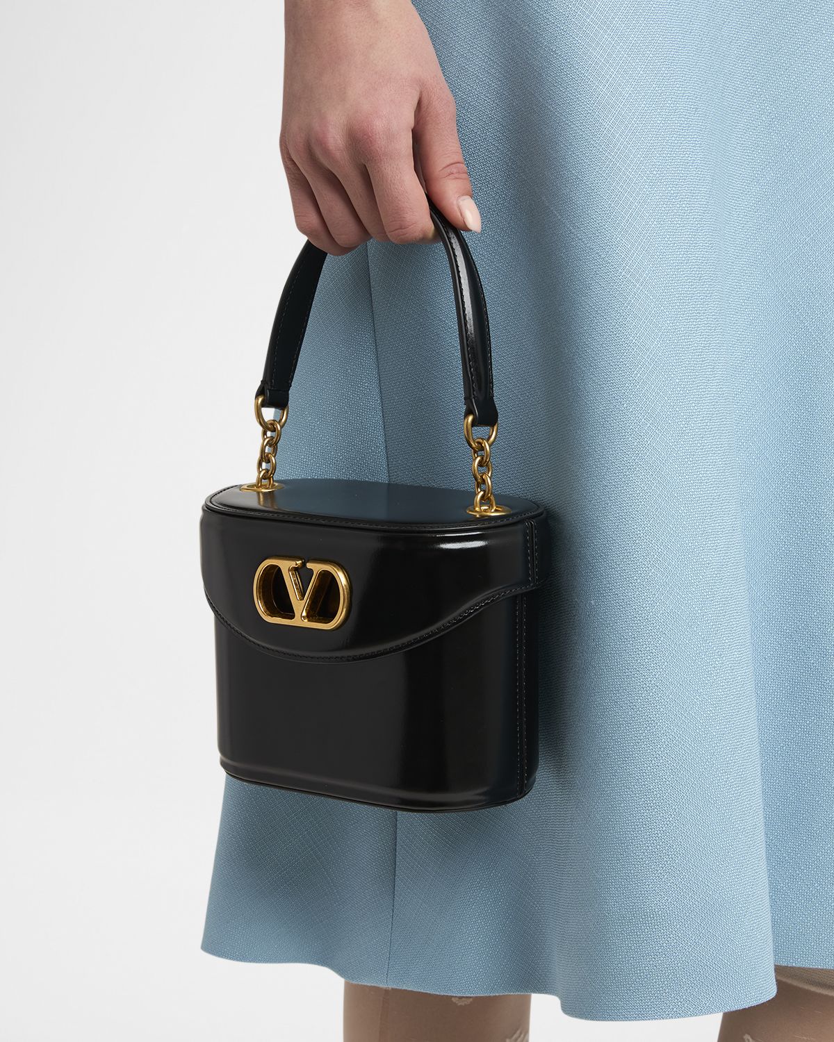 Valentino Garavani Vain Vanity Bucket Leather Crossbody Bag
