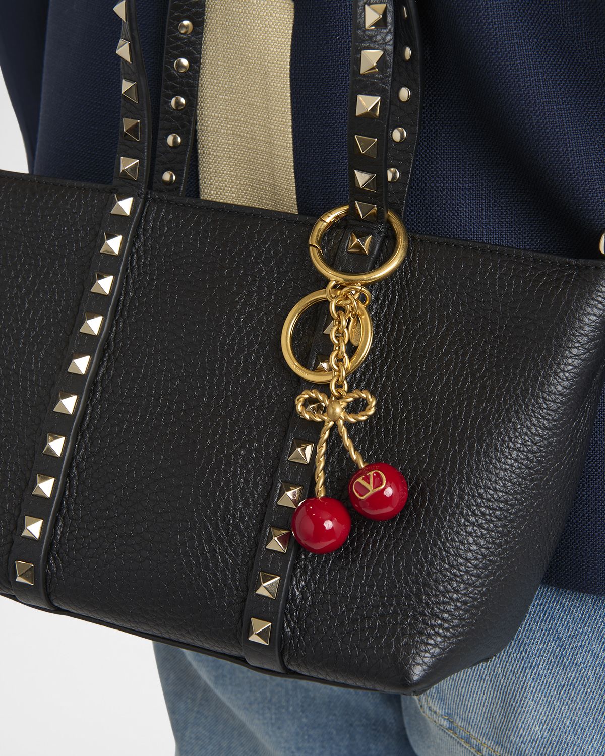 Valentino Garavani VLOGO Signature Cherry Keyring