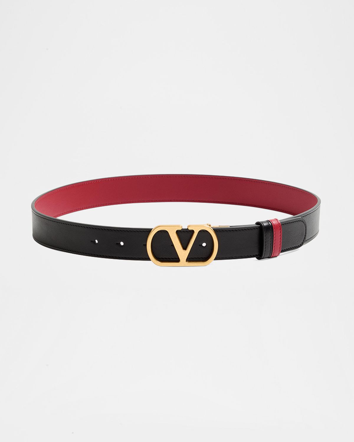 Valentino Garavani VLogo Signature Reversible Leather Belt, 30mm