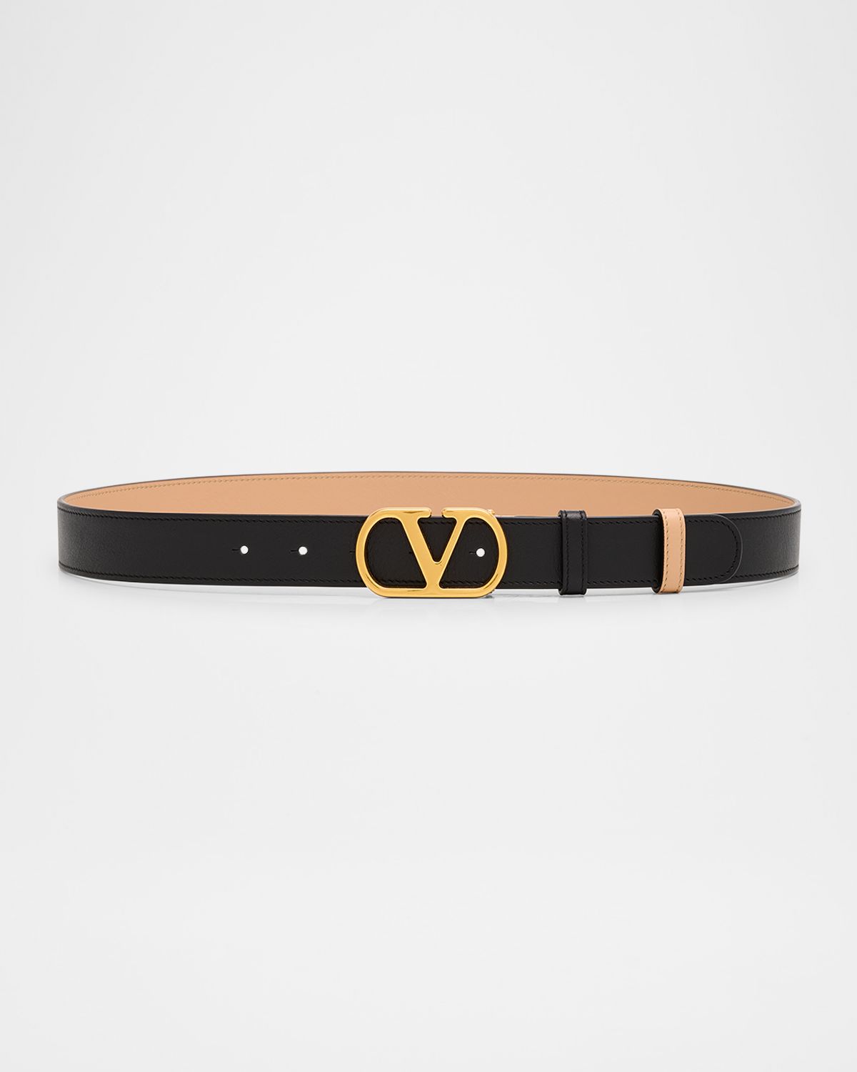 Valentino Garavani VLogo Signature Reversible Leather Belt, 30mm