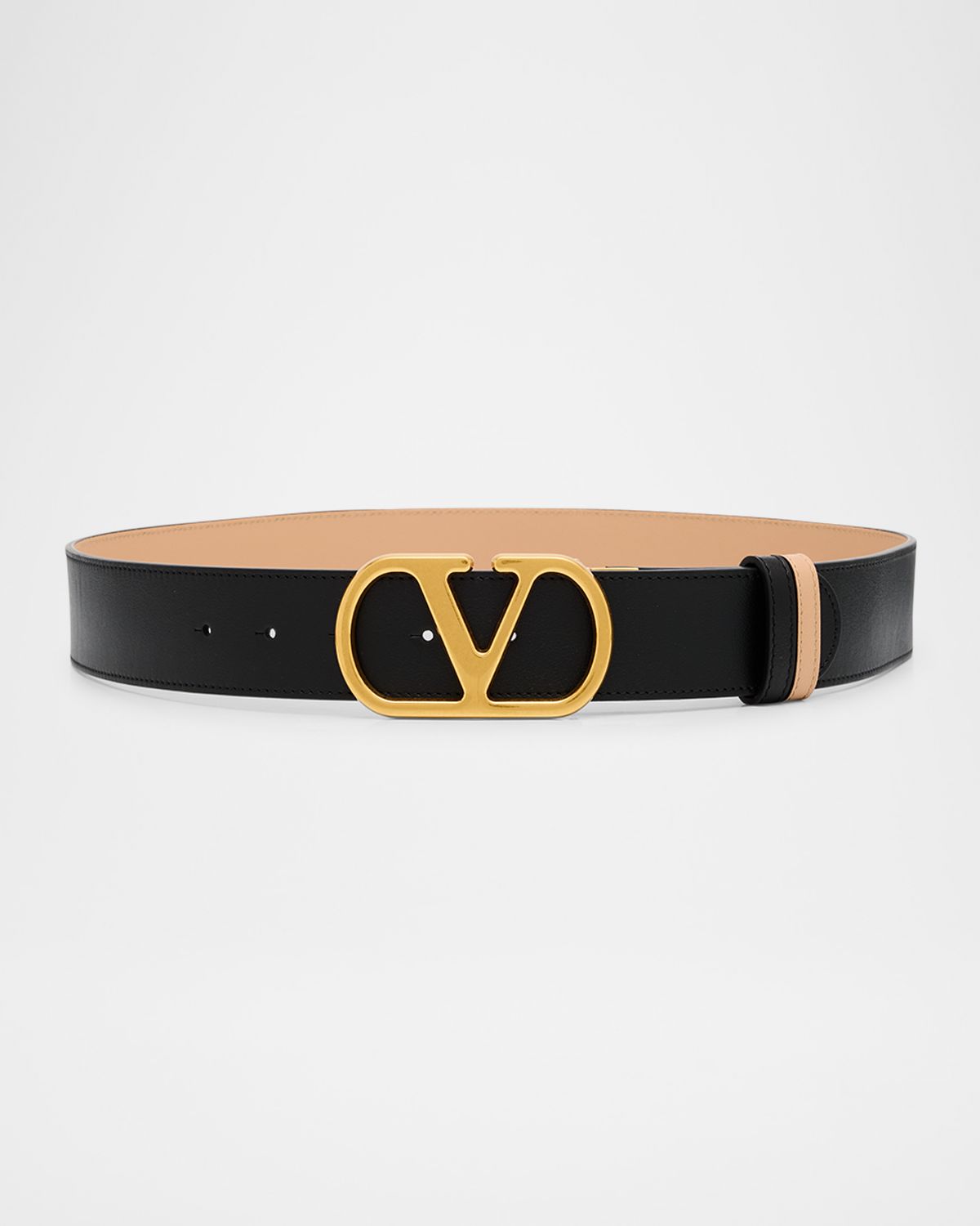 Valentino Garavani Reversible VLogo Signature Signature Leather Belt, 40mm | Thumbnail 5