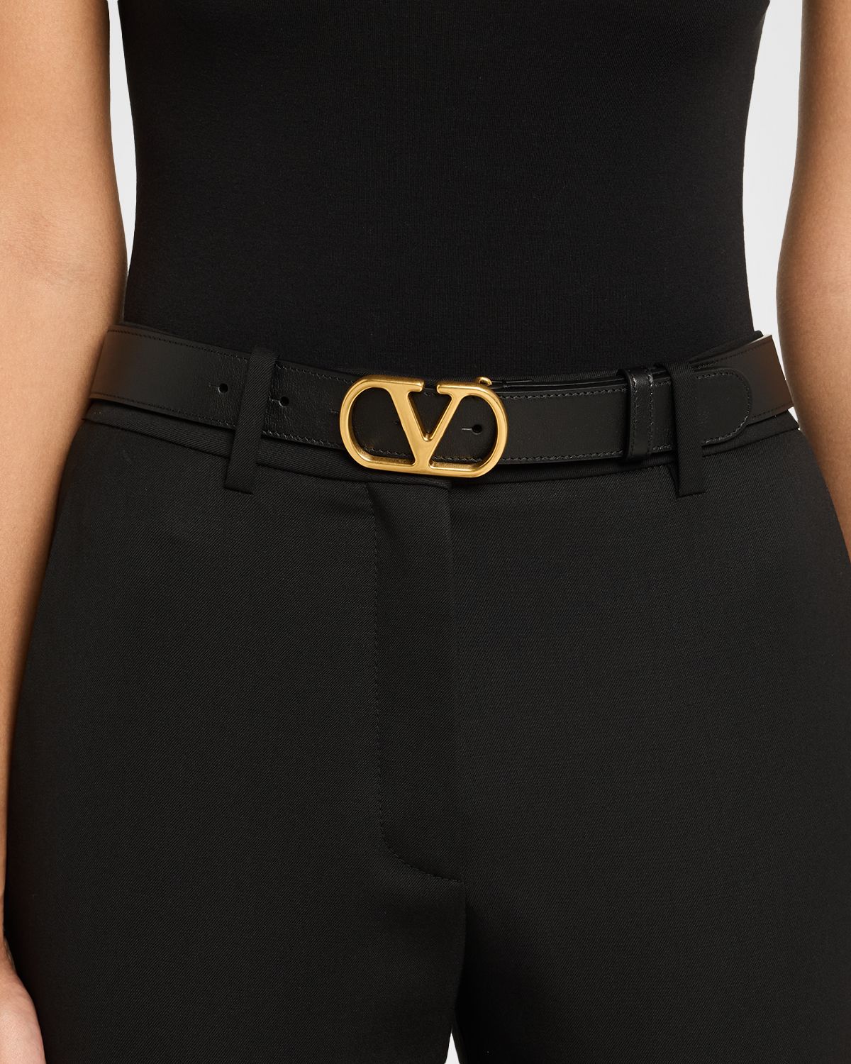 Valentino Garavani VLogo Signature Leather Belt, 30mm
