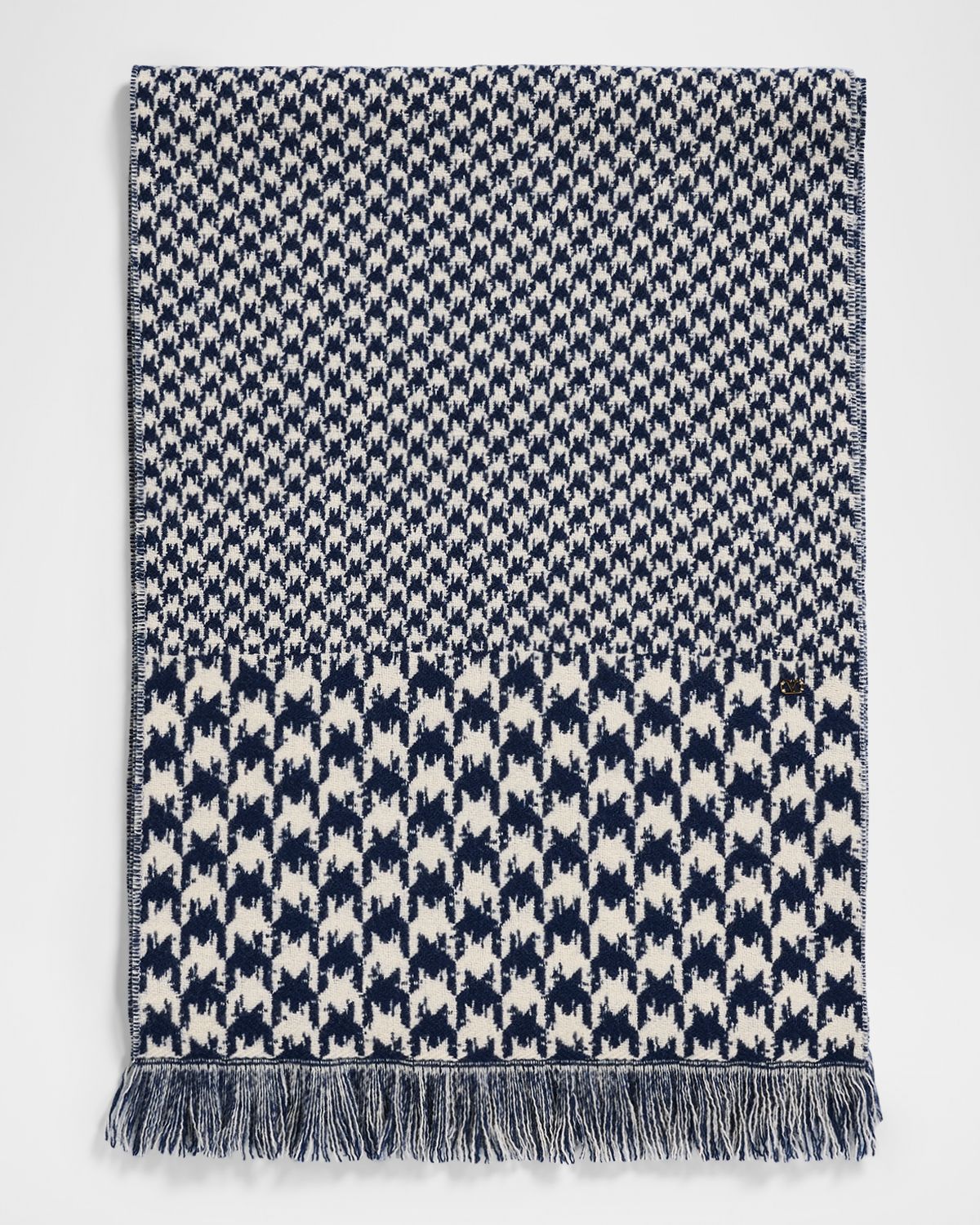 Valentino Garavani Houndstooth Jacquard Knit Scarf