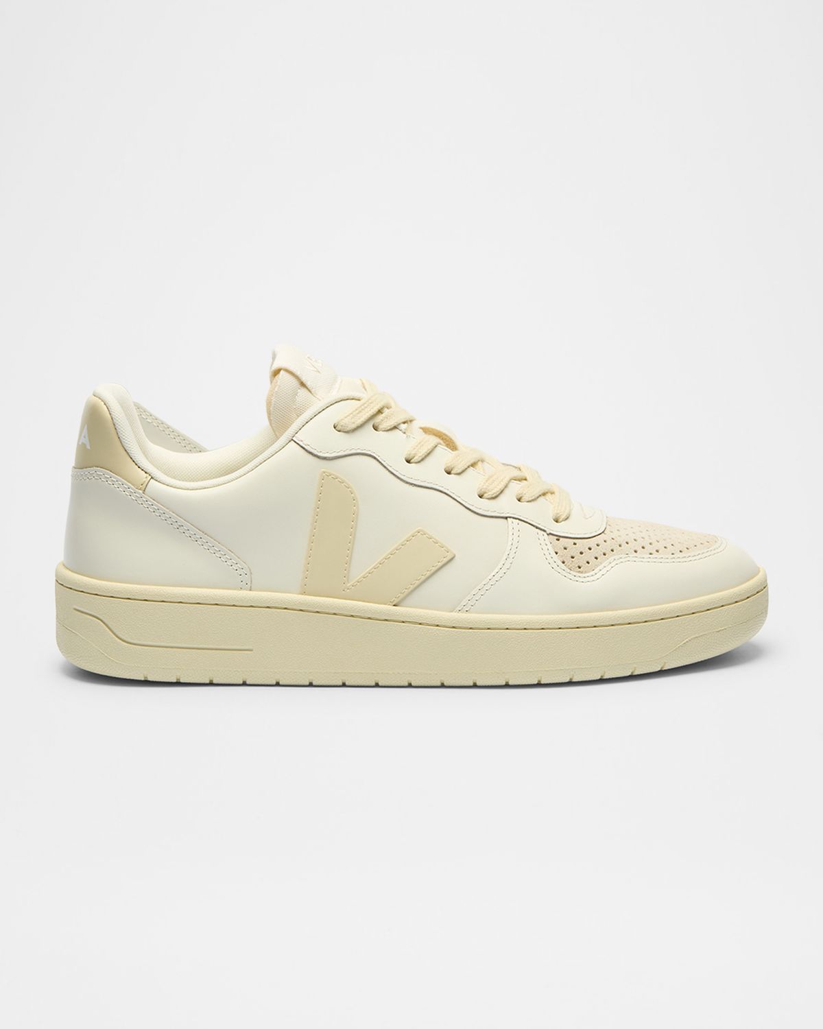 VEJA V-10 Bicolor Leather Low-Top Sneakers