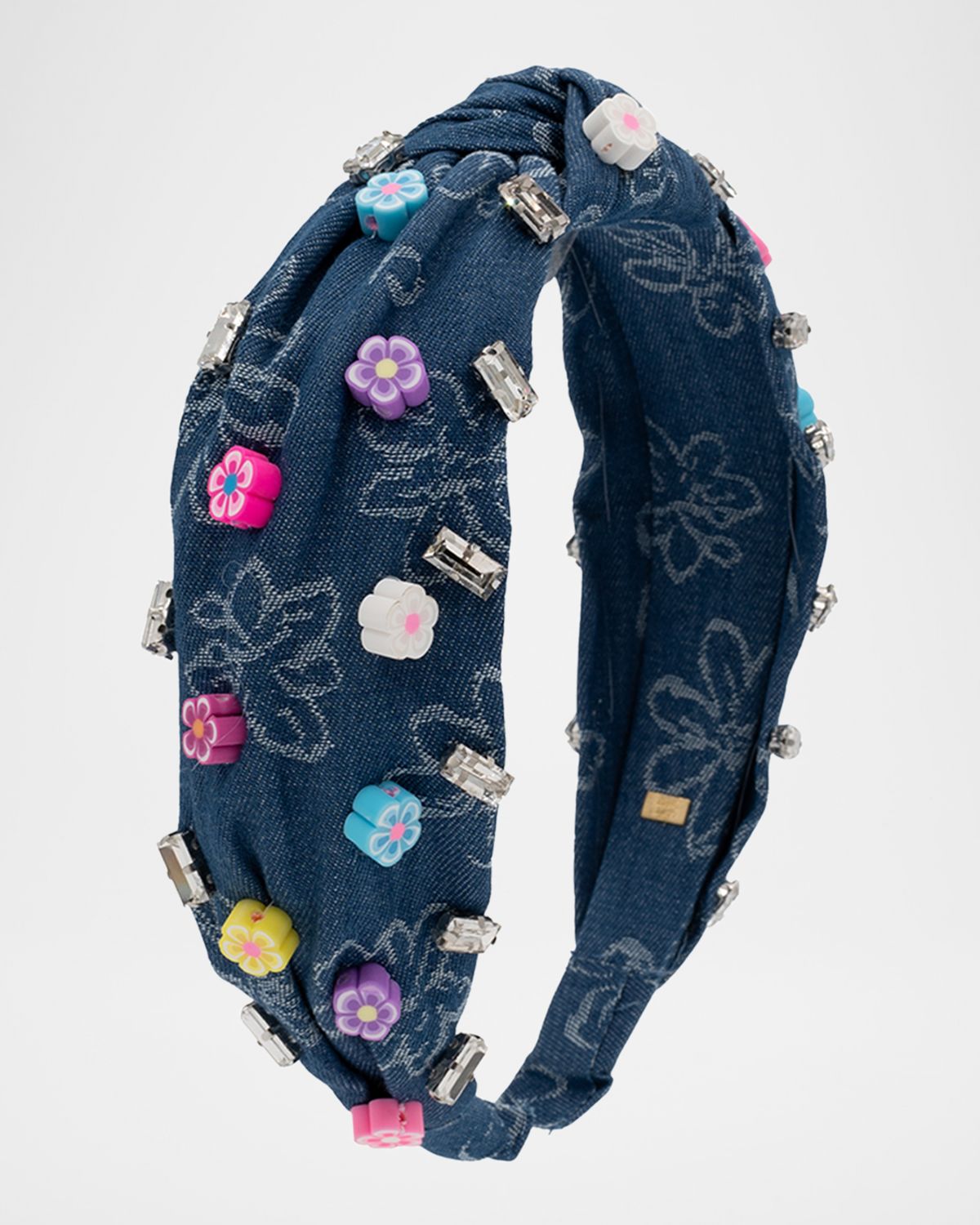 Bari Lynn Girl 's Denim Charm Headband