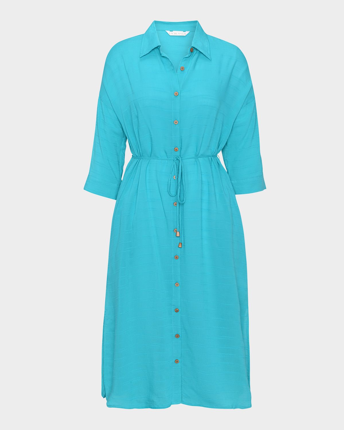 La Blanca Sea Cove Midi Shirtdress Coverup