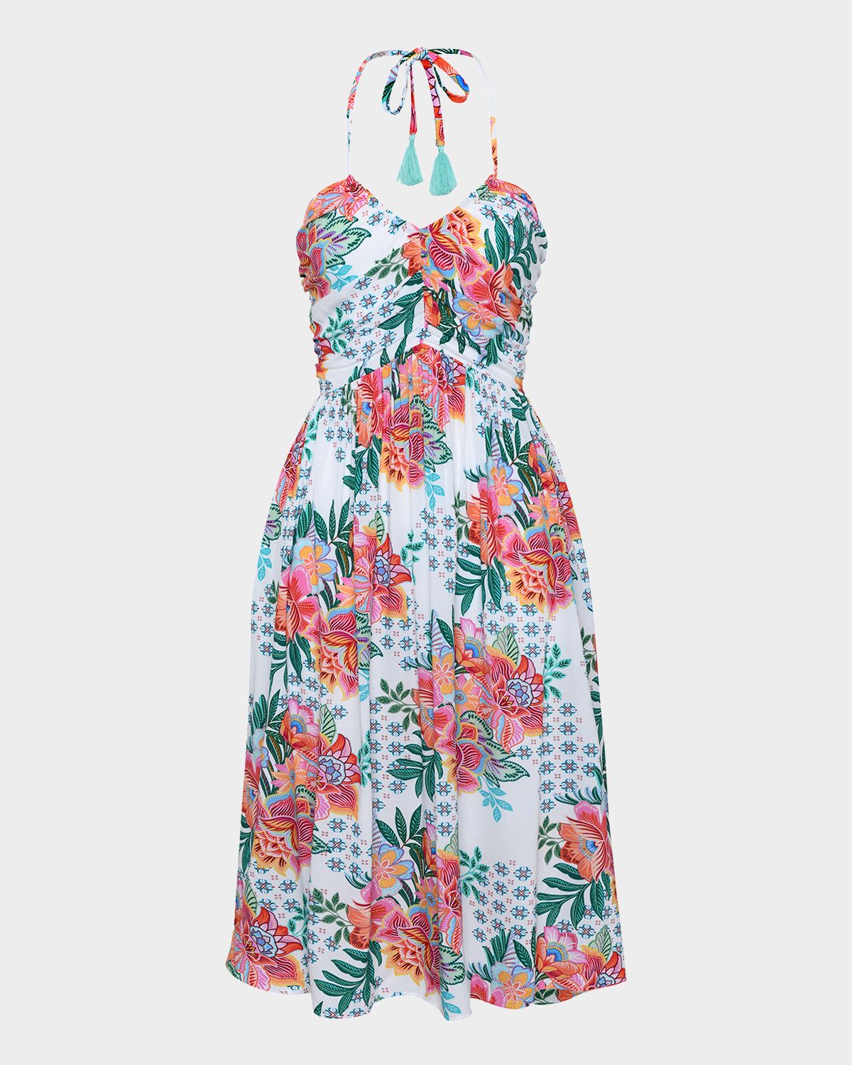 La Blanca Riviera Halter Mid-Calf Sun Dress Coverup