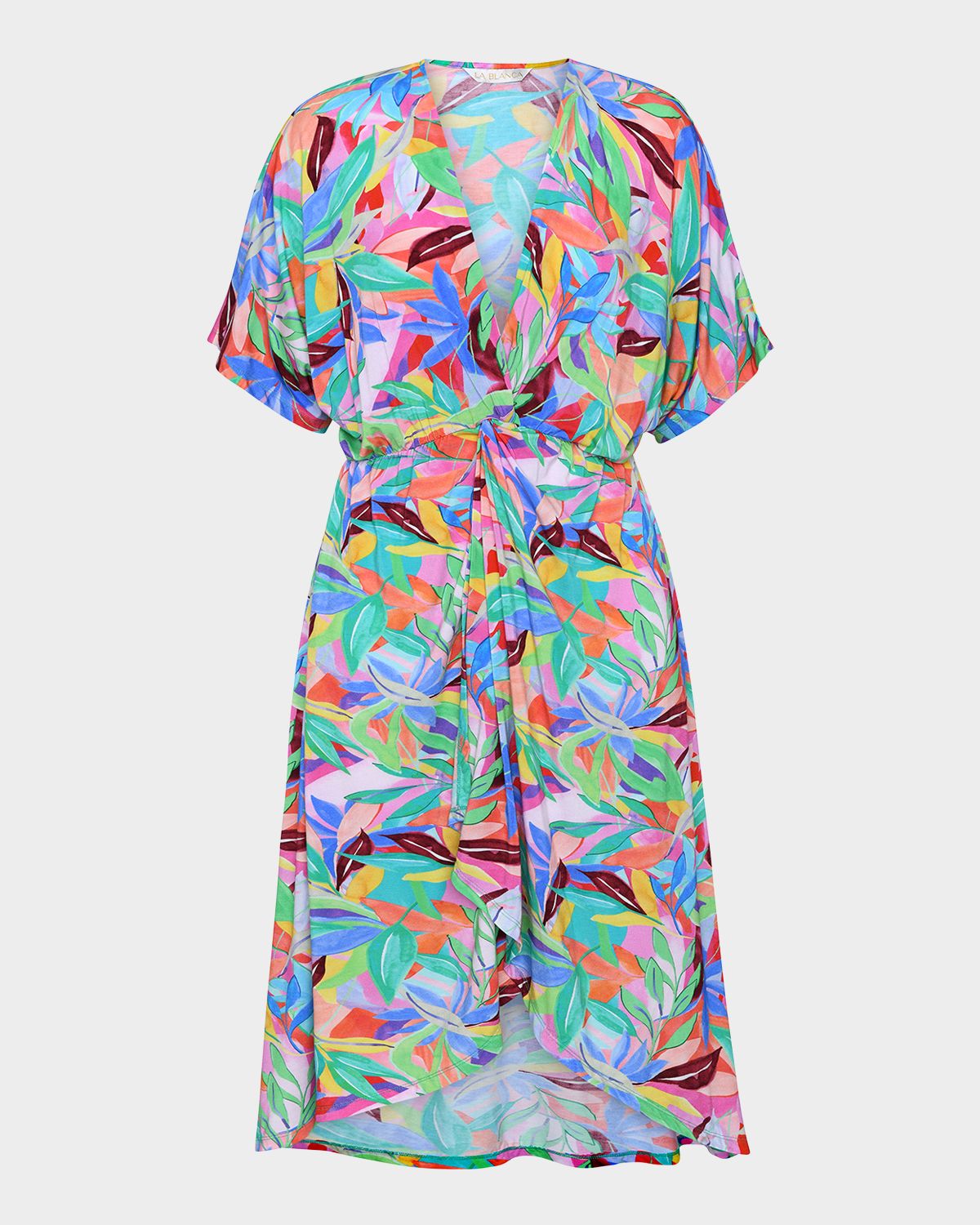 La Blanca Tropi-Flage Twist Sun Dress Coverup