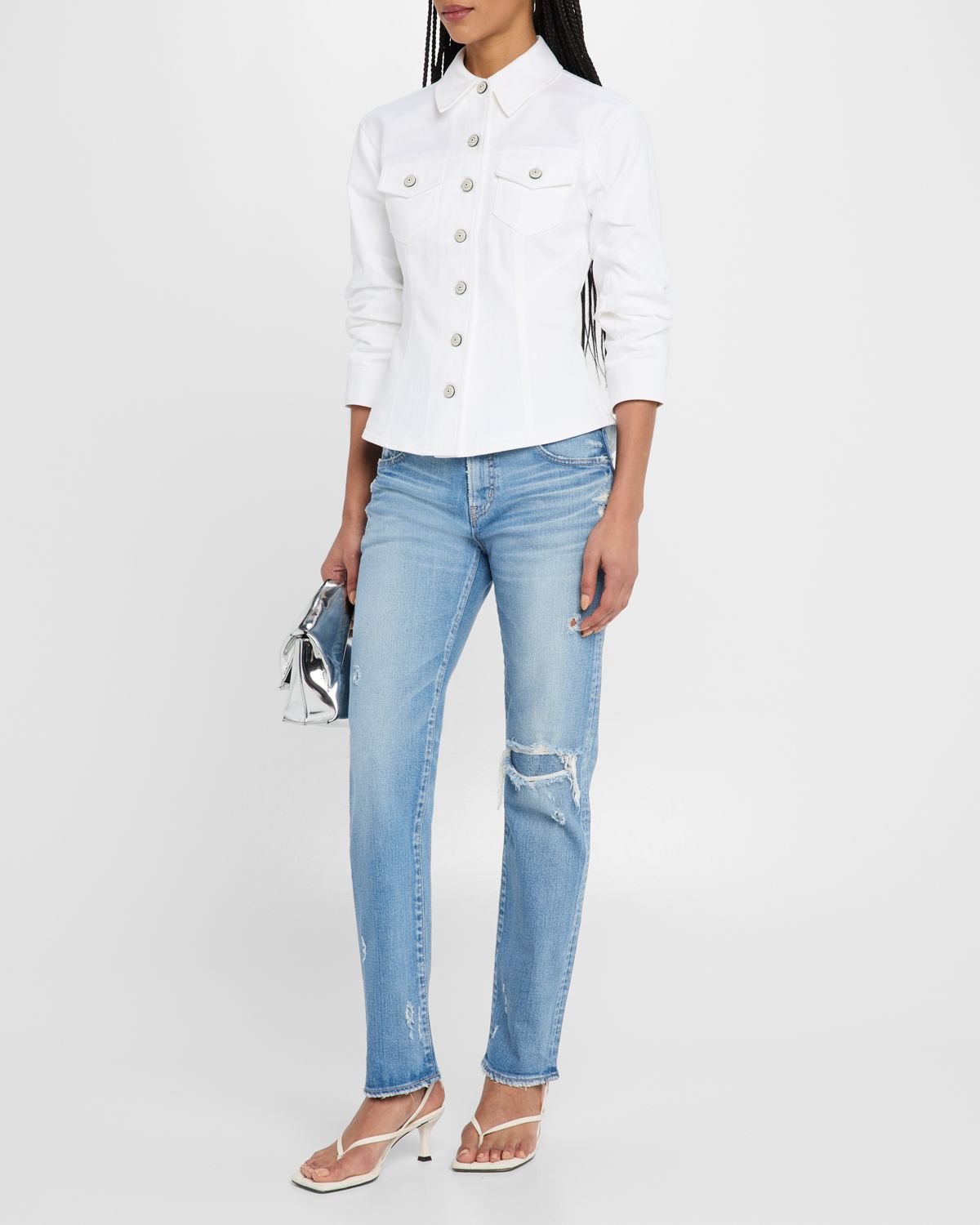 Cinq a Sept Canyon Scrunched Denim Jacket