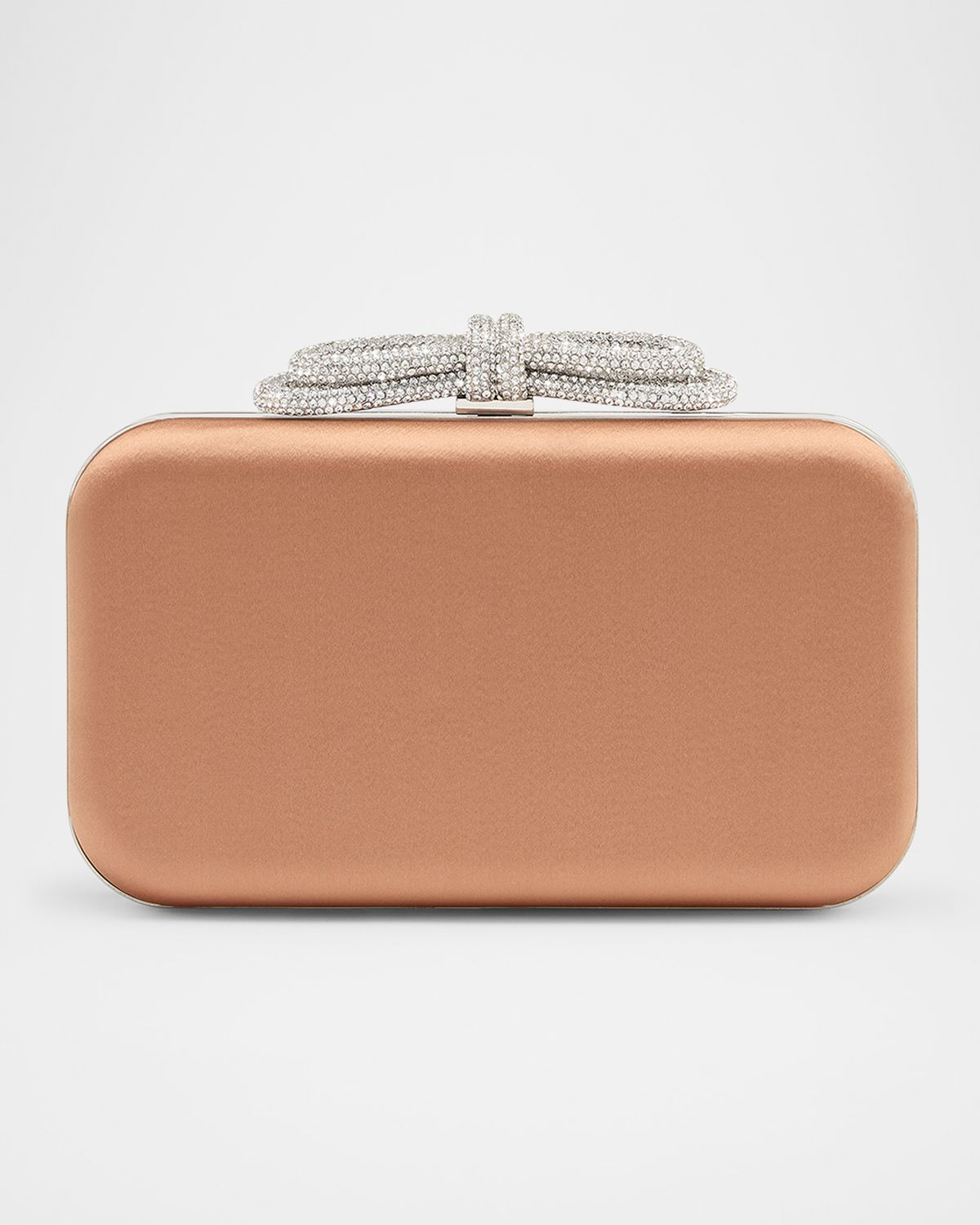 MACH & MACH Double Bow Satin Clutch Bag
