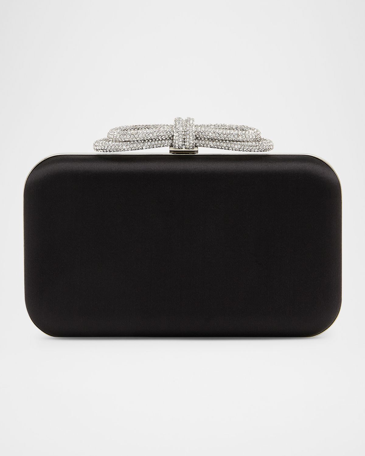 MACH & MACH Double Bow Satin Clutch Bag