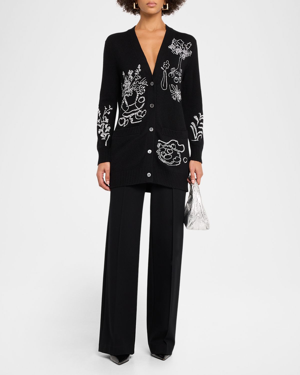 Libertine Still Life Crystal Cashmere Cardigan