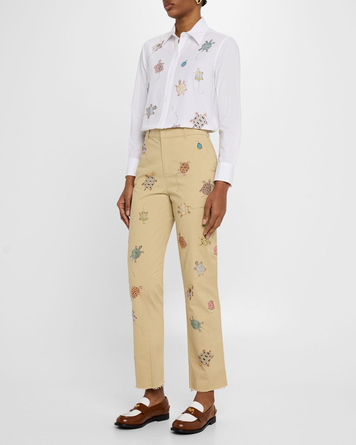 Libertine Turtle Time Straight-Leg Ankle Chino Pants