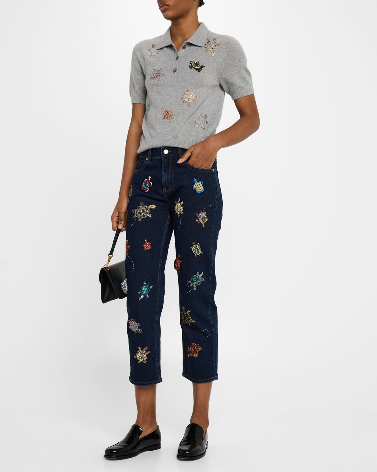 Libertine Turtle Time Straight-Leg Ankle Boyfriend Jeans