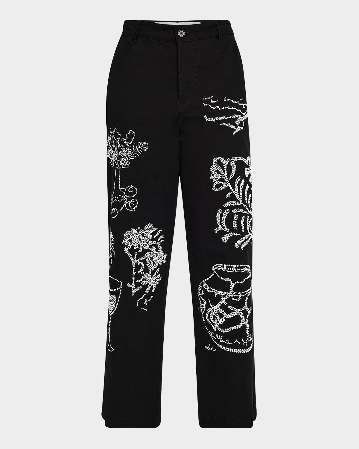 Libertine Still Life Crystal Wide-Leg Crop Pants