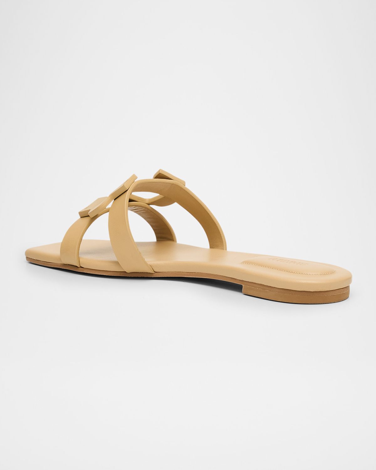 SIMKHAI Leather Monogram Flat Slide Sandals | Thumbnail 4 SIMKHAI Leather Monogram Flat Slide Sandals | Thumbnail 4