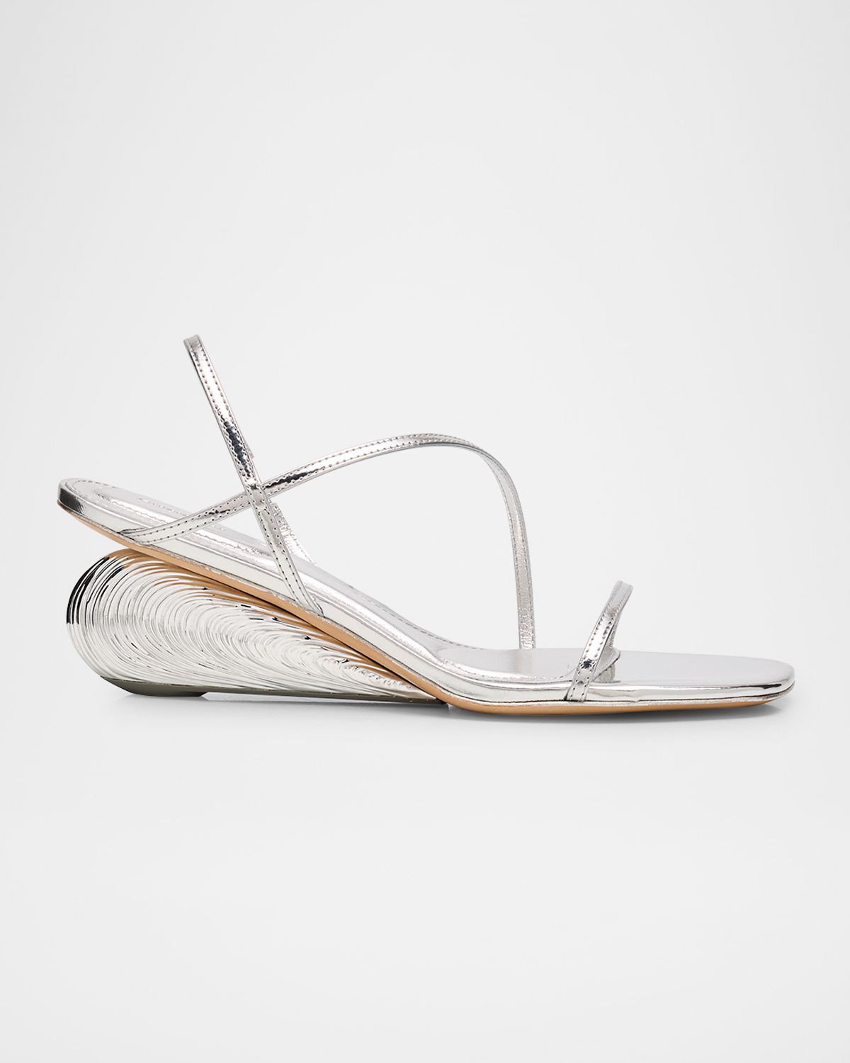 SIMKHAI Bridget Metallic Wedge Strappy Sandals | Thumbnail 7 SIMKHAI Bridget Metallic Wedge Strappy Sandals | Thumbnail 7