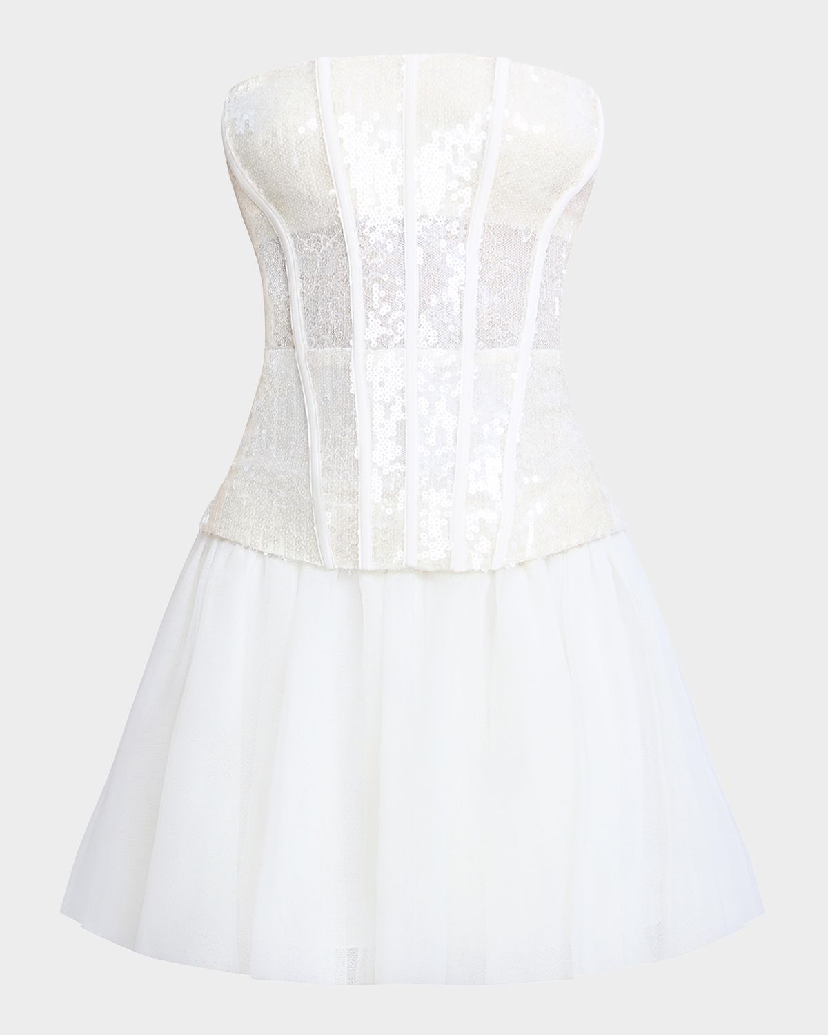 BCBGMAXAZRIA Strapless Tulle & Sequin Lace Corset Mini Dress | Thumbnail 6 BCBGMAXAZRIA Strapless Tulle & Sequin Lace Corset Mini Dress | Thumbnail 6
